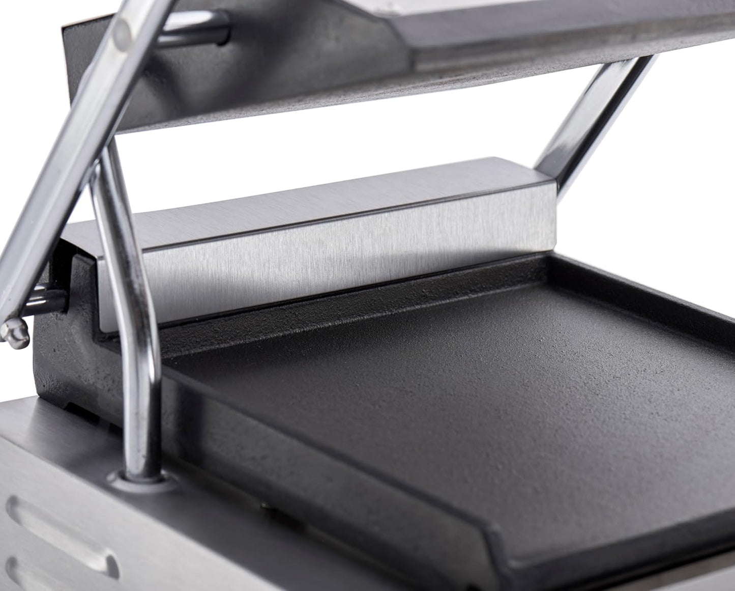 Kratos Commercial Electric Panini Sandwich Grill with Smooth Plates, 9" x 9" Cooking Surface, Commercial Countertop Panini Press, 120V, 1750W (29Y-018)