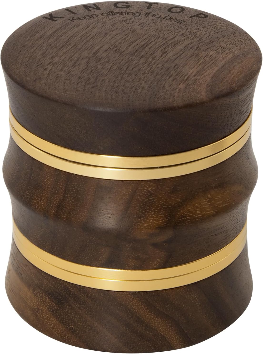 KINGTOP Grinder, Large 2.6" Walnut Wood & Aluminum Manual Grinder