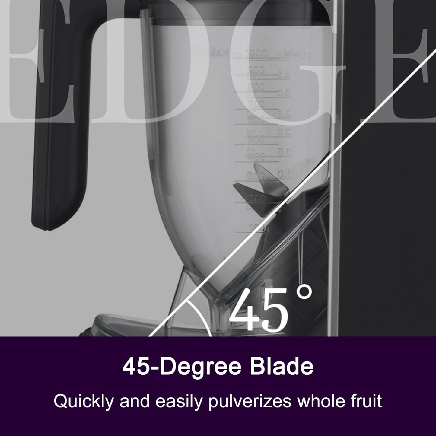 Tiger Smoothie Blender - Japanese Smoothie Maker for Smoothies, Crushed Ice, Milkshakes, Soups, Purees, Sauces, Matcha with Degree Diagonal-Blade Food Processor