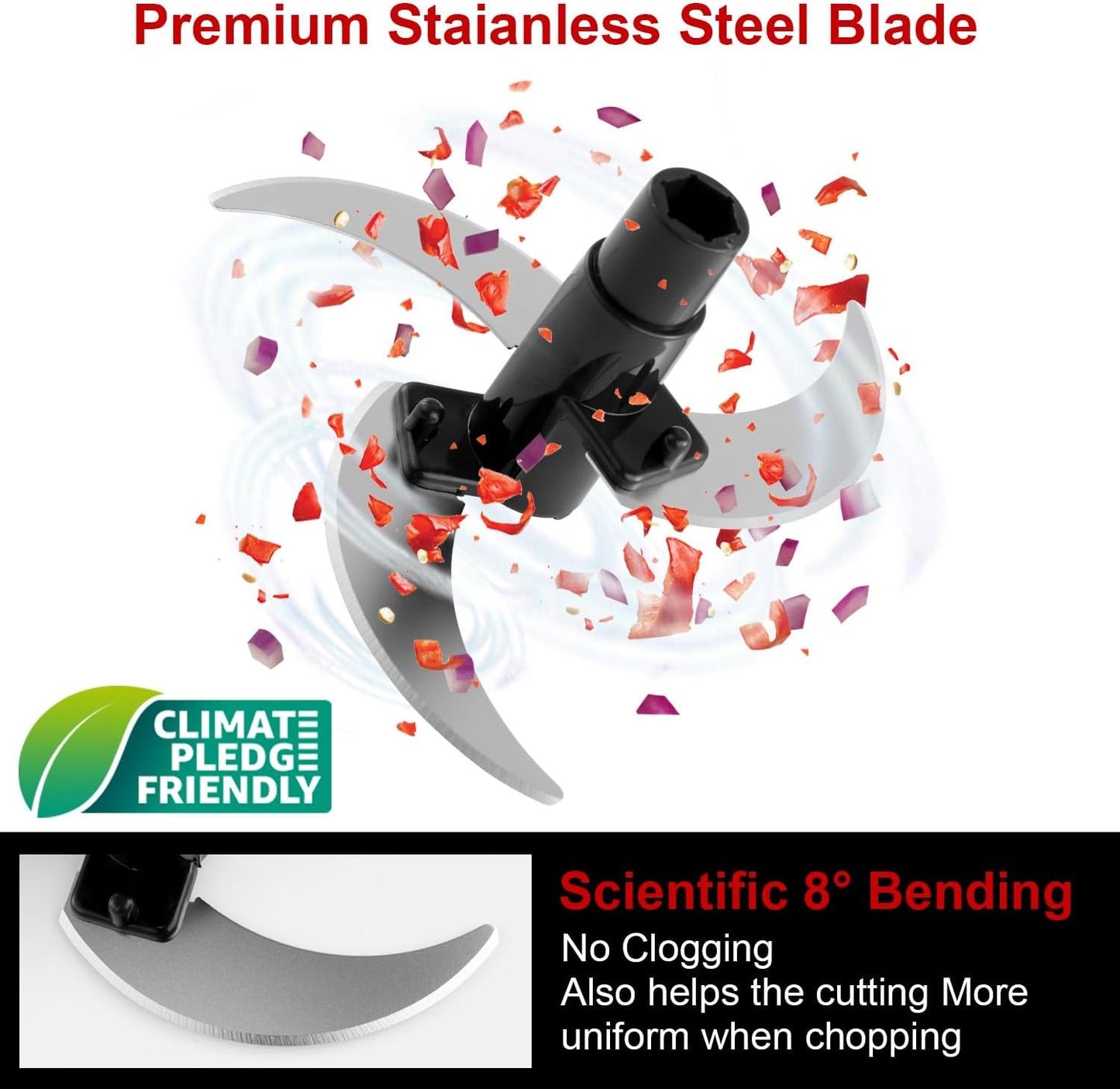 Geedel Hand Food Chopper, Vegetable Quick Chopper Manual Food Processor, Easy To Clean Food Dicer Mincer Mixer Blender, Rotary Onion Cutter for Garlic, Salad, Salsa, Nuts, Meat, Fruit, Ice, etc