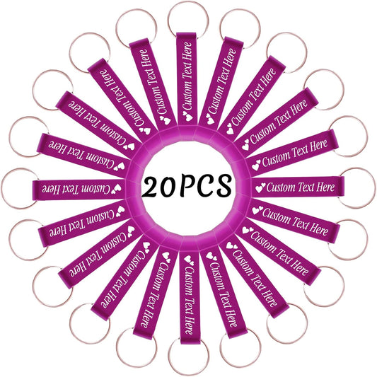 20PCS Personalized Bottle Opener Keychain Bulk Custom Beer Bottle Opener with Logo Text Engraved Wedding Bottle Opener Favors Customized Gifts for Guests Baby Shower Birthday Party-Pink