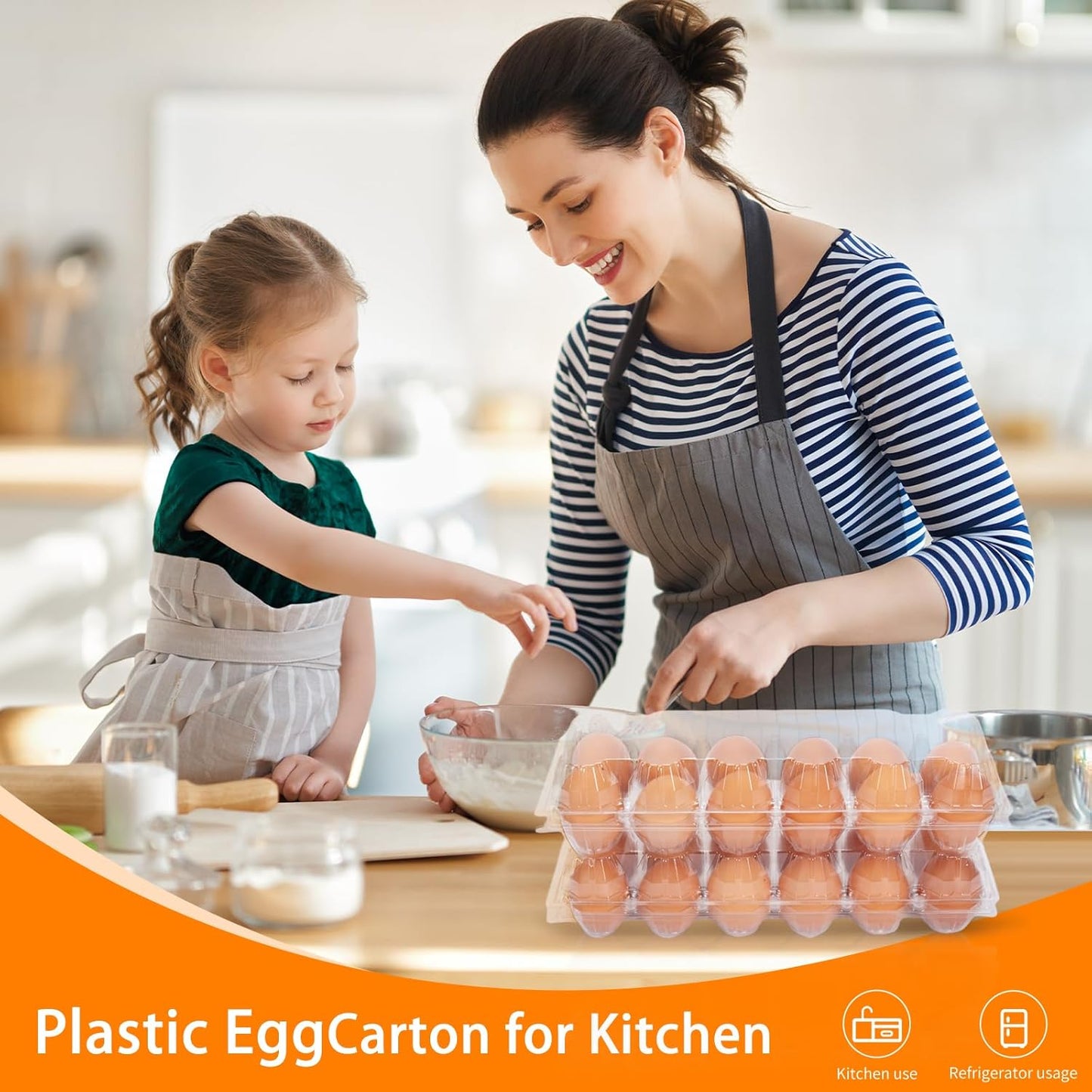 60Pack Jumbo Egg Cartons Duck Egg Cartons Extra Large Egg Containers XL Egg Tray Holders for Home Ranch Chicken Farm, Commercial Business Market Display, 2x6 Grids