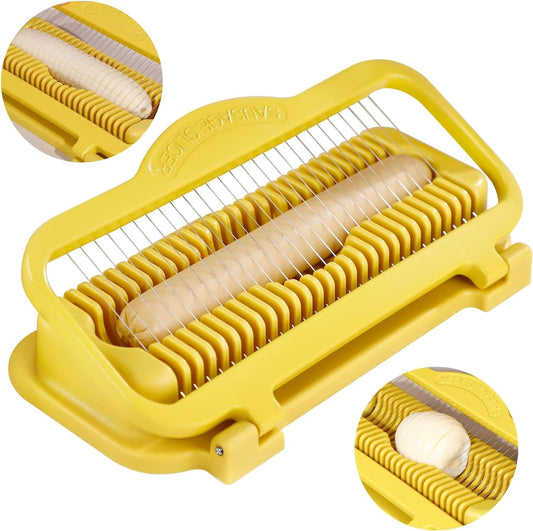 Banana Slicer Egg Slicer for Hard Boiled Eggs, Stainless Steel & Aluminium Wires Strawberry slicer Multipurpose Heavy Duty Dishwasher Safe Banana Cutter slicer