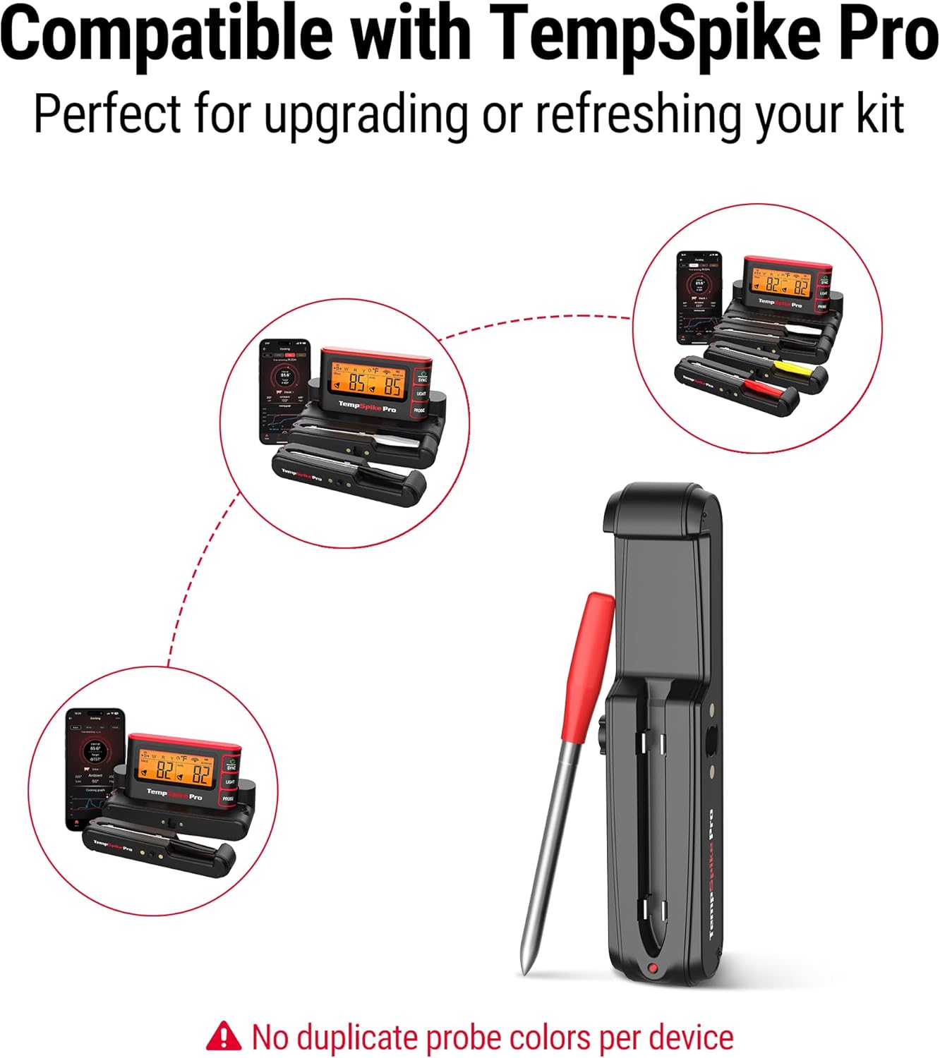 TempSpike Pro Wireless Meat Thermometer Meat Probe with Accurate Temperature Sensor
