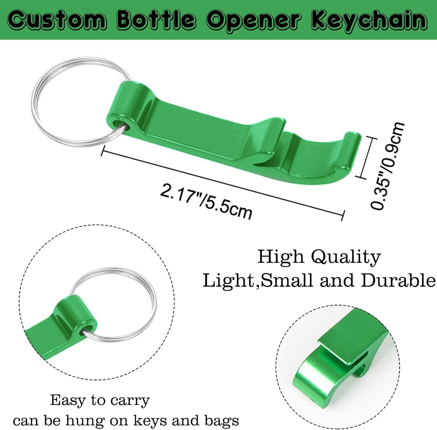 100PCS Personalized Bottle Opener Keychain Bulk Custom Beer Bottle Opener with Logo Text Engraved Wedding Bottle Opener Favors Customized Gifts for Guests Baby Shower Birthday Party-Red
