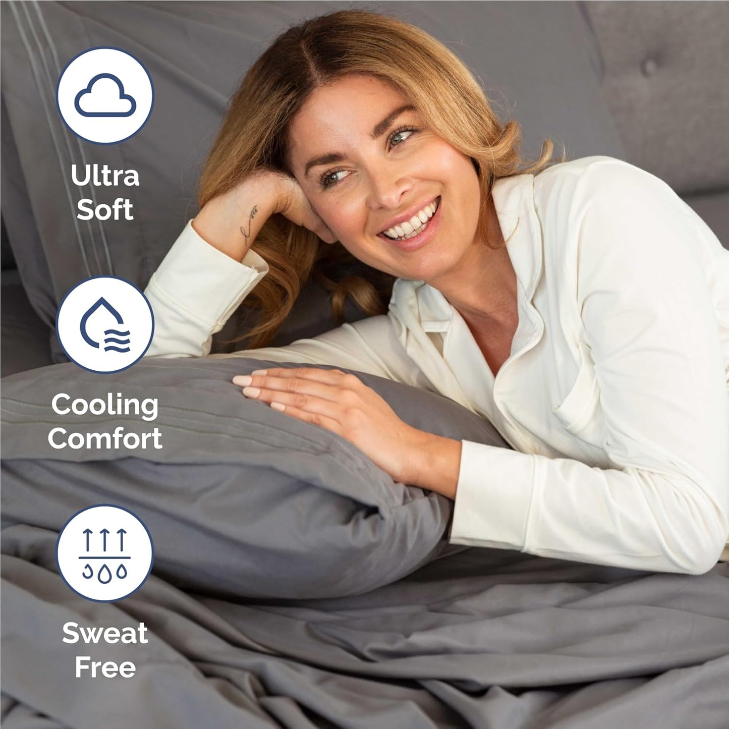 Full Size 4 Piece Sheet Set - Comfy Breathable & Cooling Bed Sheets Set - Hotel Luxury Bedding for Women, Men, Kids, Teens, Boys & Girls - Deep Pockets, Ultra-Soft, Wrinkle Free - Oeko-Tex - Dark Grey