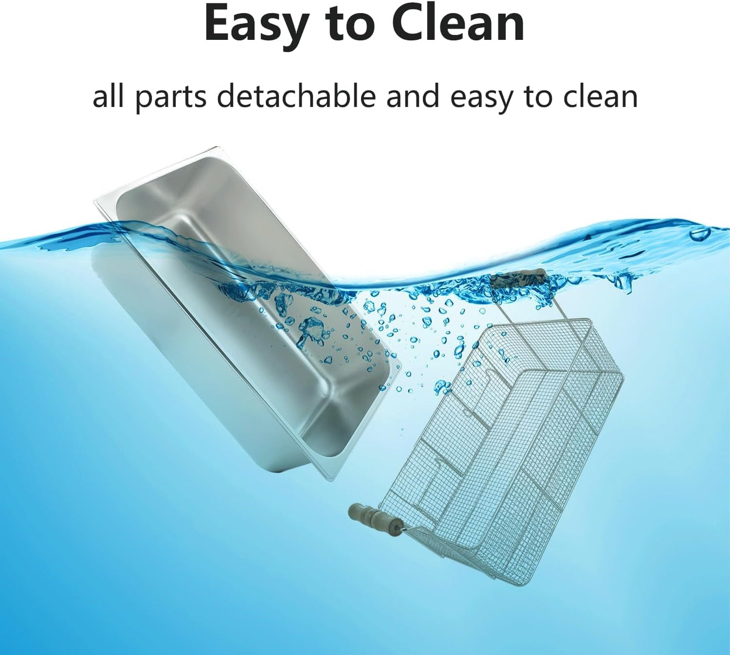 Commercial Deep Fryer with Basket for Restaurant or Home Use, 3400W 12.7QT Detachable Large Capacity Stainless Steel Countertop Electric Oil Fryer with Temperature Control