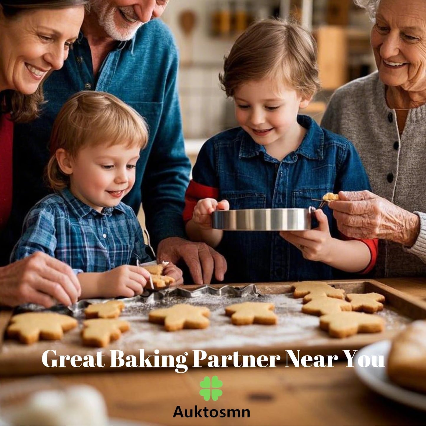 Geometric Plaque Cookie Cutter Set-6 Piece-4.0 Inch-Diswasher Safe-Frame Cookie Cutter Shape for Baking