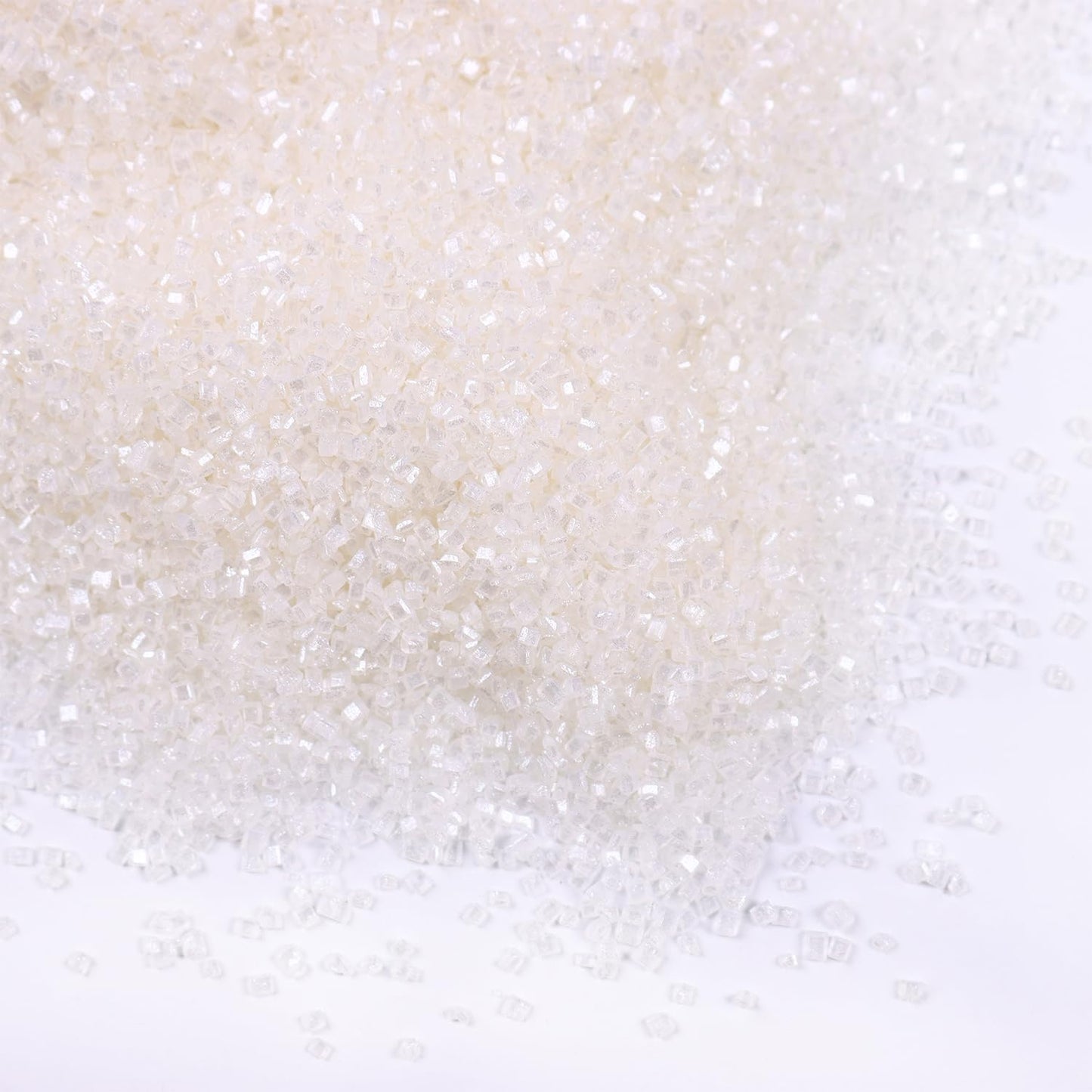 Sanding Sugar Edible for Cakes Decorating White Sugar Sprinkles 5.3oz Sugar Crystals Cake Sprinkles for Baking Cupcakes Topper Cookies Ice Cream Topping