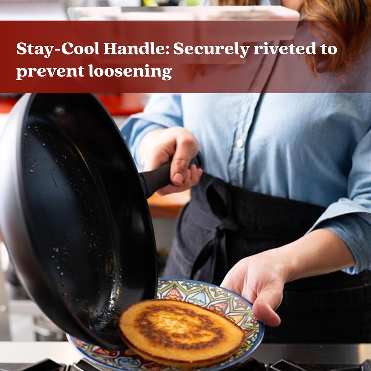 Alva Energy 11″ Non‑Toxic Ceramic Frying Pan – PFAS/PTFE‑Free, Induction‑Safe Recycled Aluminum – Fast, Even Heat with Stay‑Cool Handle, Lightweight for Everyday Cooking