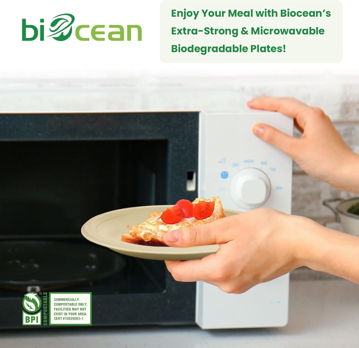 6 Inch Compostable Plates 100 Pack Heavy Duty Compostable Paper Plate, Disposable Eco-Friendly Sugarcane Bagasse Plate, Natural Brown Plates for Dinner, Dessert, and Weddings