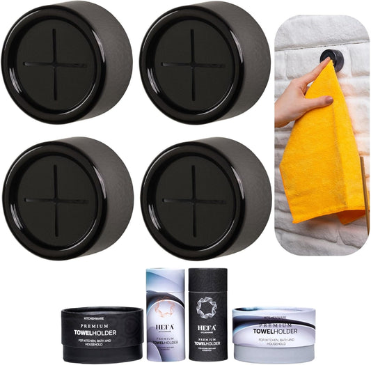 HEFA Towel Holder, Towel Hooks, Dish Towel Holder, Kitchen Organization, Bathroom Accesories, Kitchen Towel Hook, Kitchen Towel Holder, Hand Towel Holder, Kitchen Gadgets 4 Pack