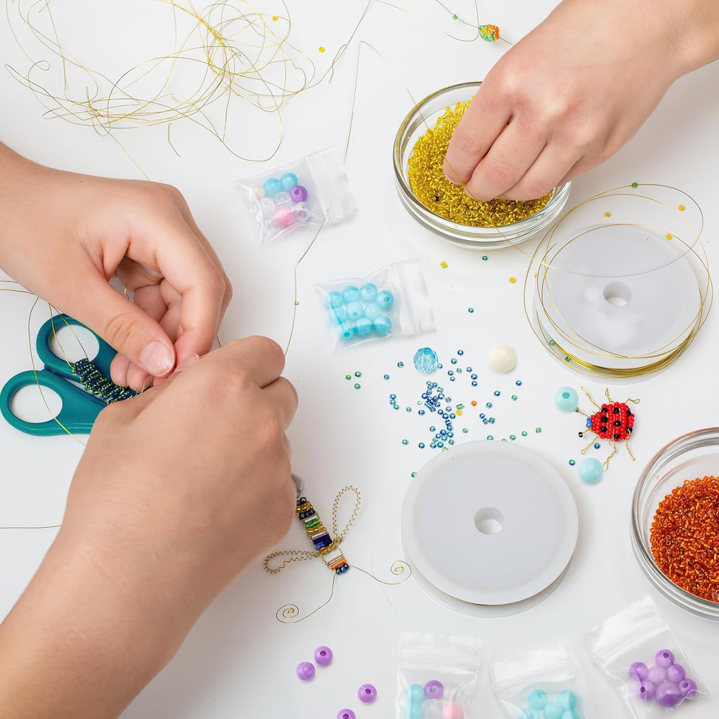 300pcs 1" x 1" Plastic Zip Bags, 2 mil Thick, Clear Small Pill Bag, Mini Zip Baggies, Reclosable Zipper Poly Bag for Travel, Storage, Packaging