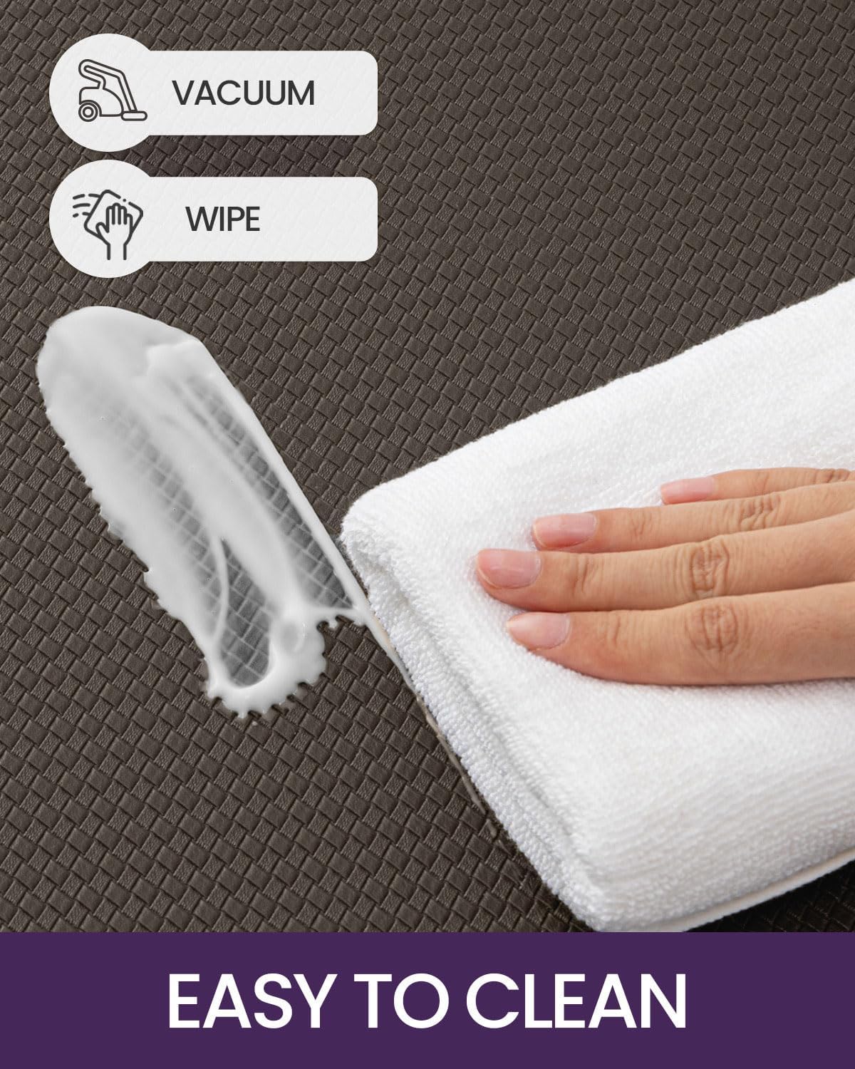 DEXI Kitchen Floor Mats Cushioned Anti Fatigue, 17x95, Long Standing Runner Rug Waterproof, Comfort Memory Foam Padded for Front Sink Laundry, Brown