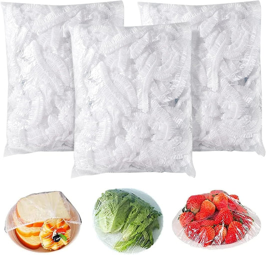 Homelove 300pcs Plastic Bowl Covers Food Cover Dish Covers, Reusable Elastic Stretch Fresh Keeping Bags, Kitchen Dining Plate Bread Proofing Food Storage Covers, Universal Kitchen Plastic Wrap