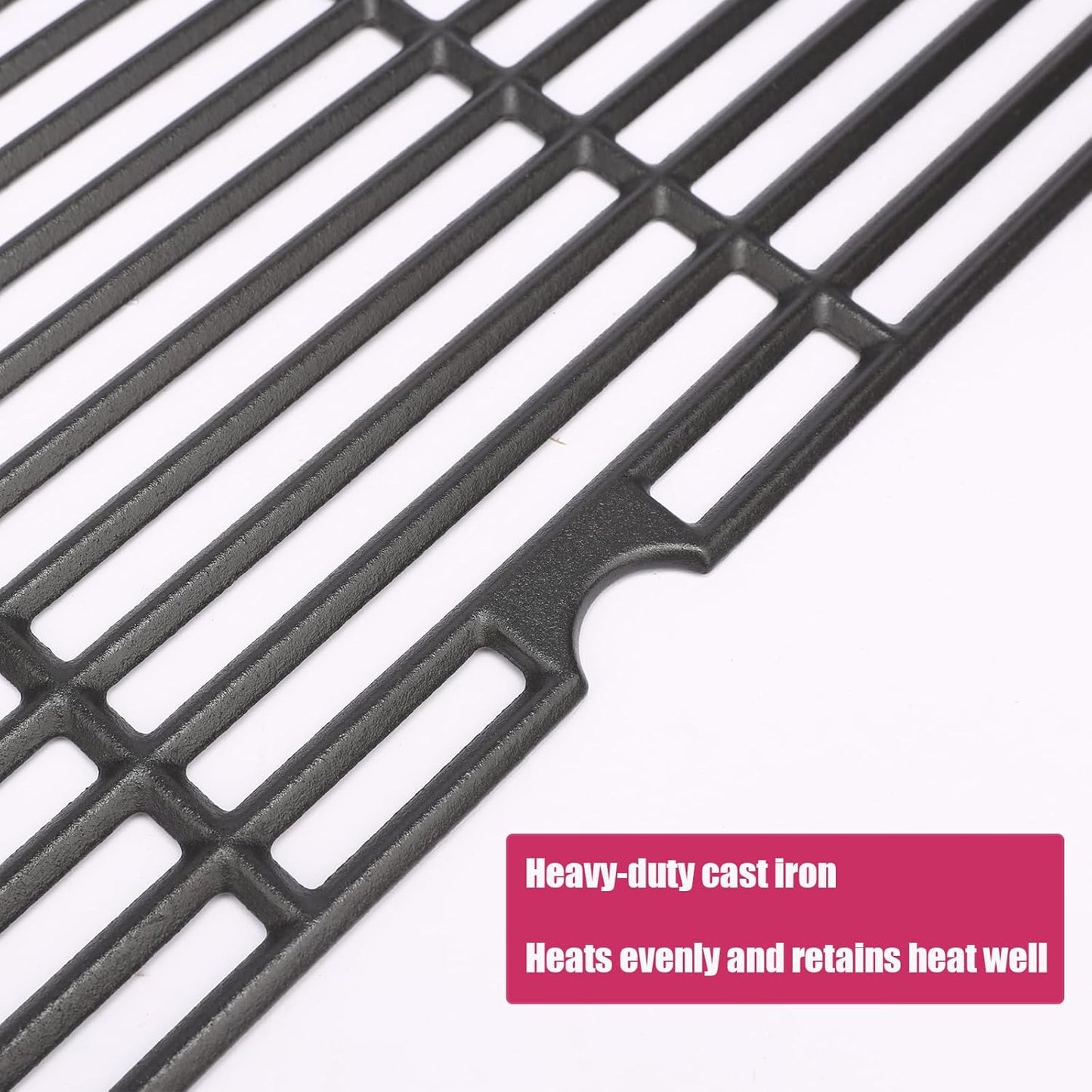 Cast Iron Grill Grates for Dyna glo 4 Burner DGH450CRP DGH450CRP-D, 5 Burner DGH485CRP DGH474CRP DGB494SPB, for Kenmore 146.16132110 146.23678310, Cooking Grate Replacement Parts