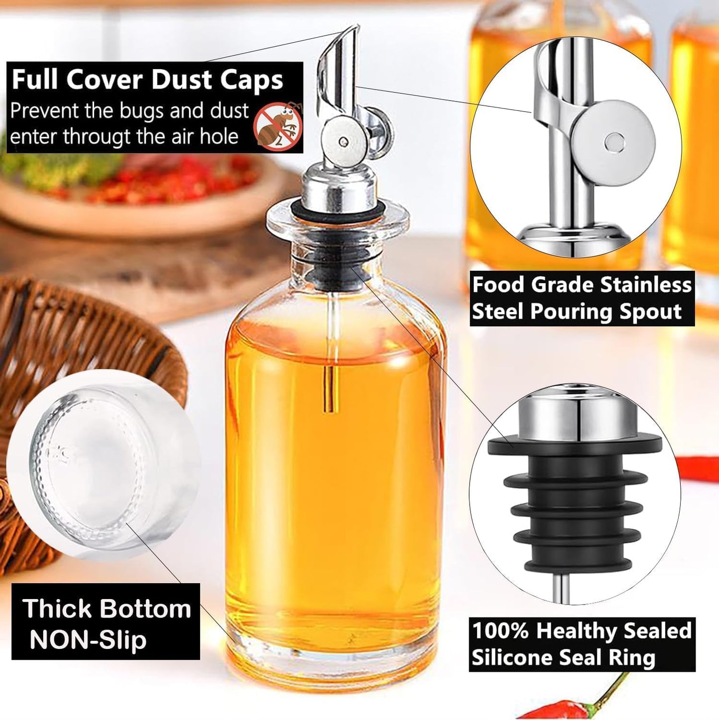 Pafuen Auto Liquor Pour Spout (4, Silver)