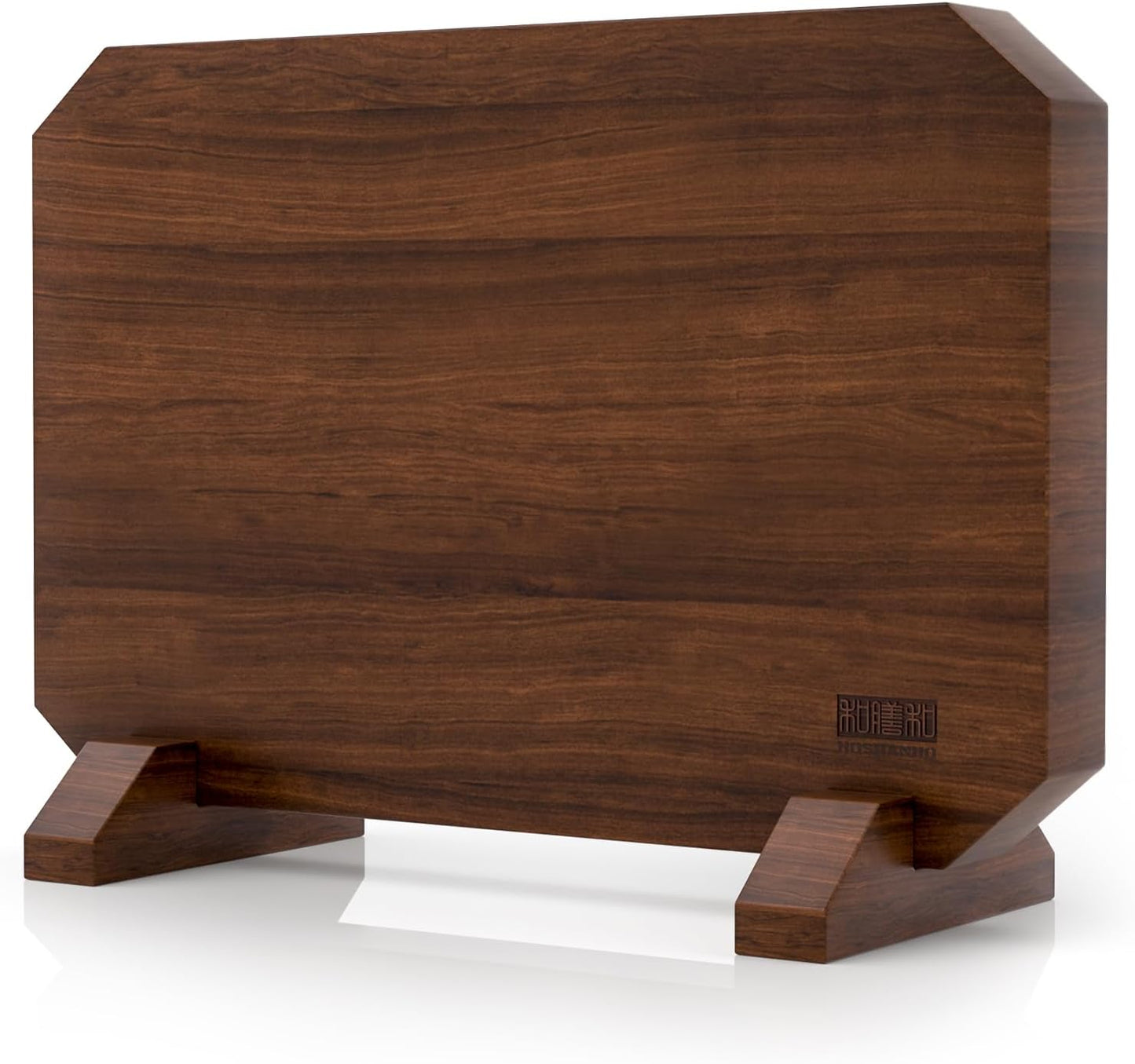 Magnetic Knife Block, Thickened Acacia Wood Kitchen Knife Holder Stand with Strong Magnets, Multifunctional Double Side Knife Storage Organizer for Kitchen Counter