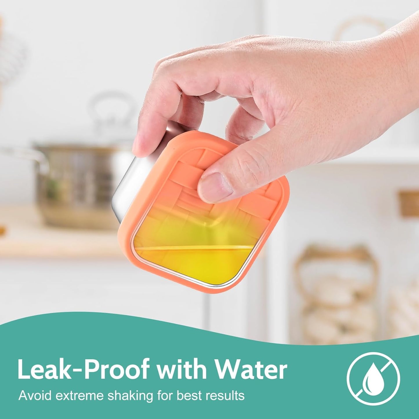 4PC 6oz Stainless Steel Snack Containers for Kids, BPA-Free Metal Toddler Snack Containers with Silicone lids, Leakproof Reusable Lunch Containers for School, Travel, Bento, Daycare