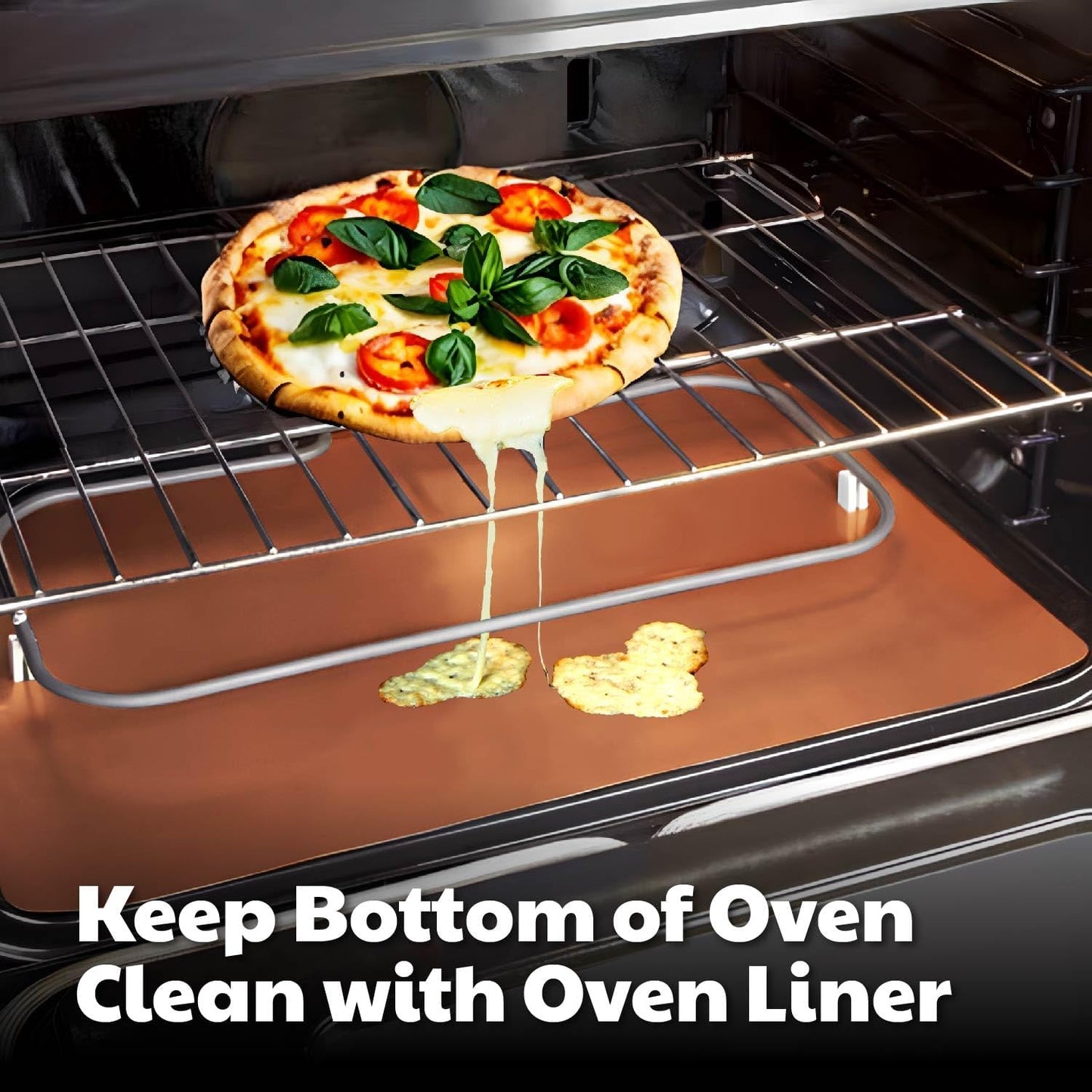 Cooks Innovations Non-Stick Oven Protector Mat - Heavy Duty Nonstick Oven Rack Liners to Protect Convection, Electric, Gas, & Microwave Ovens - BPA & PFOA Free Heat Resistant Baking Mat