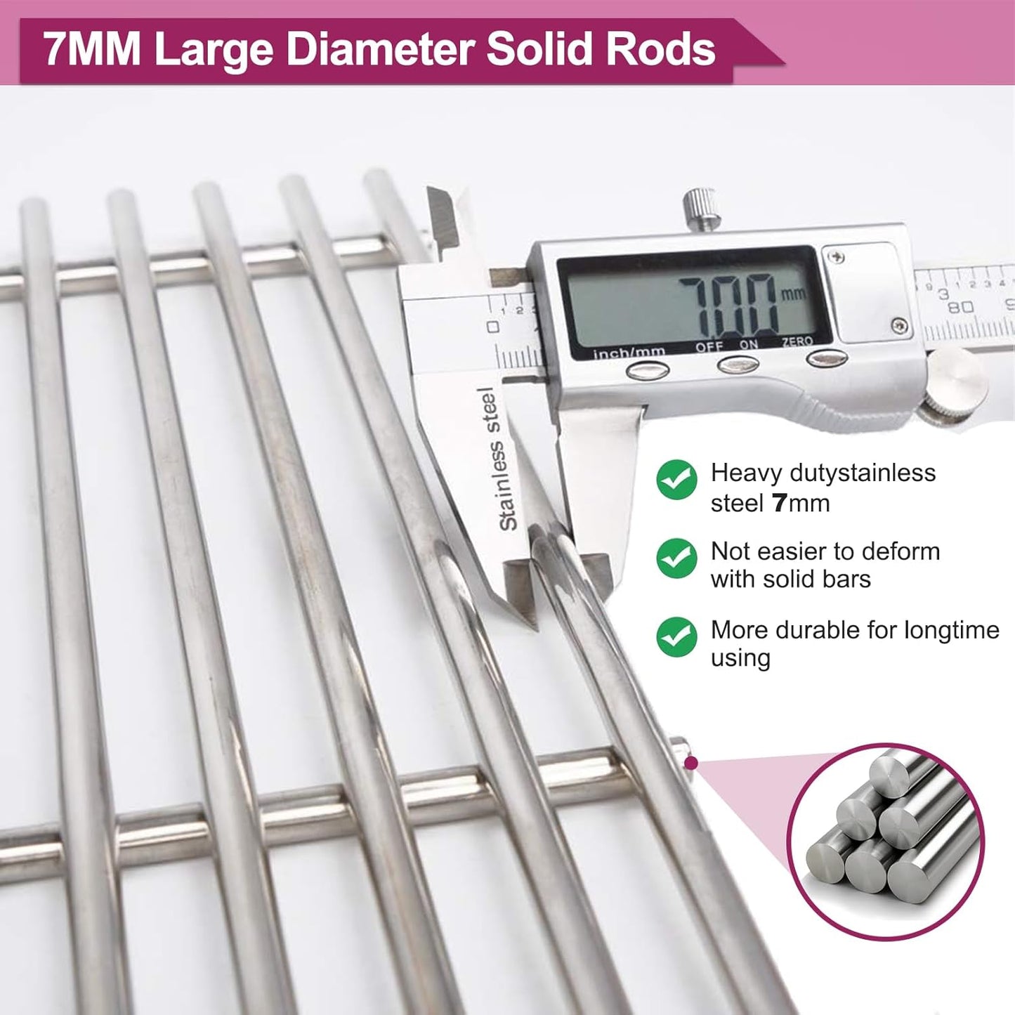 7637 Grid Grates 7635 Stainless Steel Flavorizer Bar with Burner for Weber Replacement for Spirit 200 Series, Spirit E-210, Spirit S-210 Spirit E-220, Spirit S-220 Gas Grills