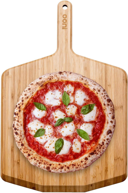Ooni 16” Bamboo Pizza Peel – Wooden 16 Inch Serving Board, Pizza Spatula Paddle, Pizza Oven Accessories