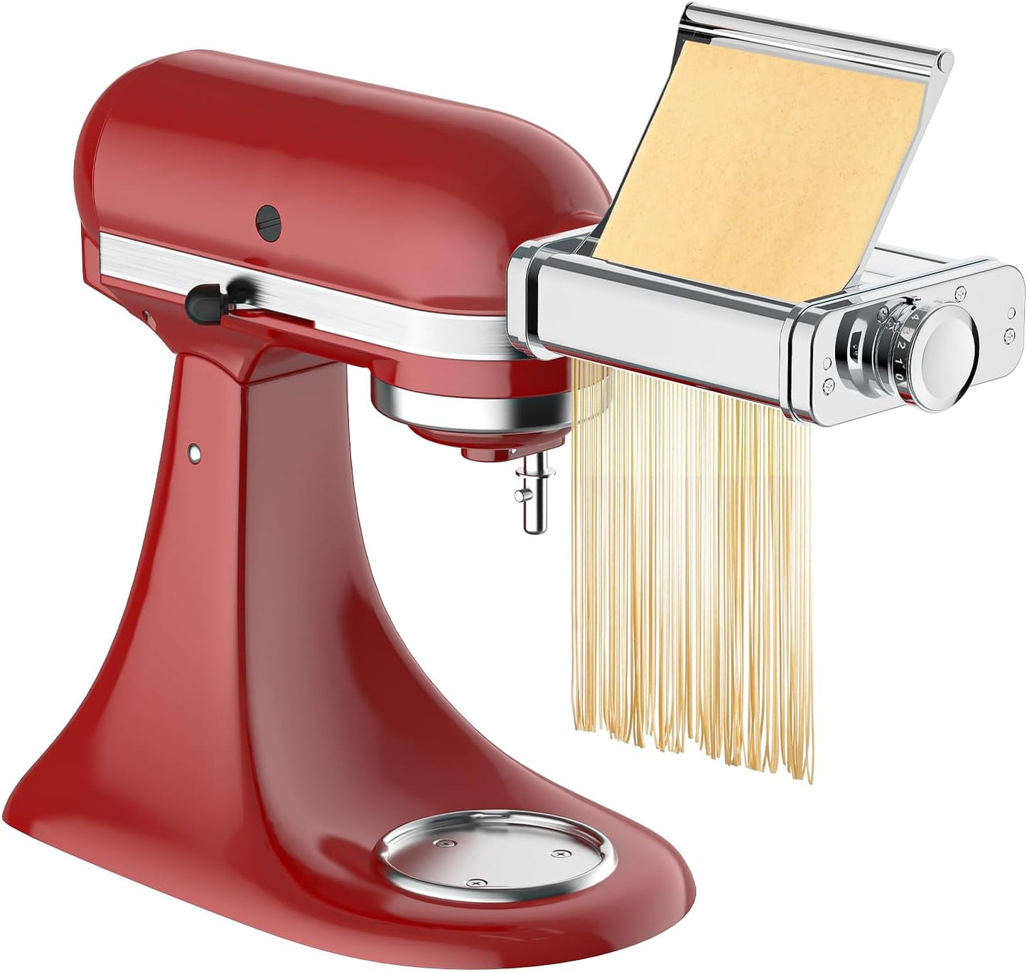 3-in-1 Pasta Attachment for KitchenAid Stand Mixer - Stainless Steel Pasta Maker includes Roller, Spaghetti & Fettuccine Cutters | Professional Pasta Accessories for Homemade Noodles & Italian Cuisine
