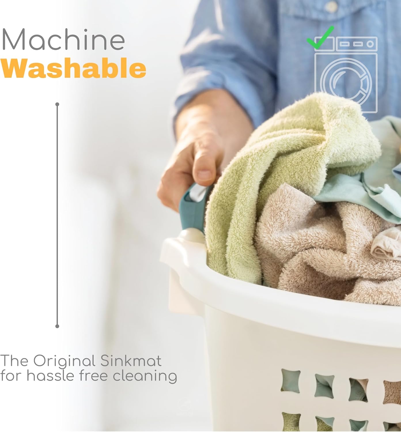 The Original Ternal Sinkmat Drip Catcher & Splash Guard, Faucet Mat for Sinks – Absorbent Microfiber, Machine Washable Counter Protector & Drying Mat for Kitchen, Bathroom or RV [Grey, XL, 1 Pack]