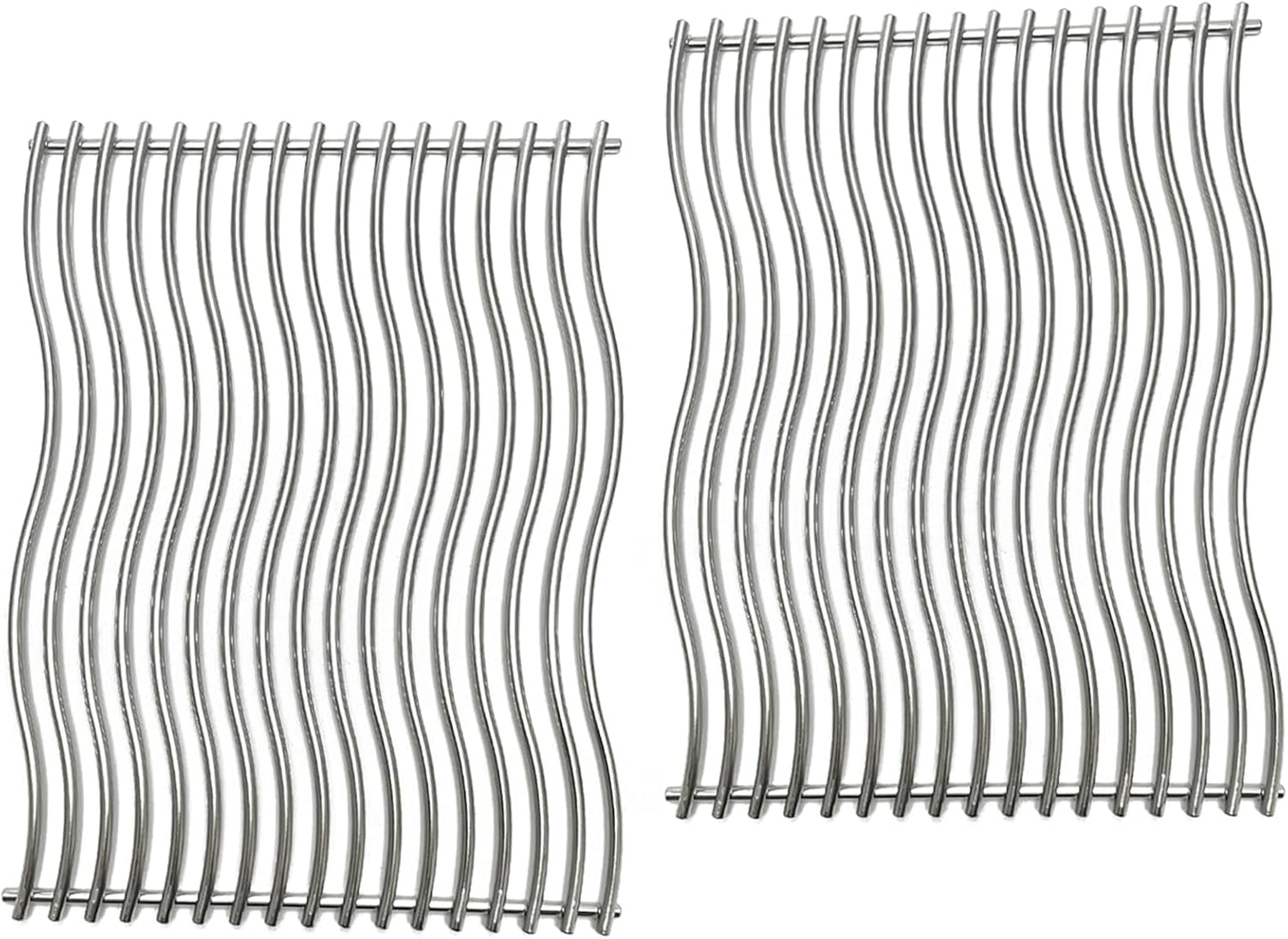 17-3/4" Stainless Steel 2 Waved Cooking Grids Grates Replacement Parts for Napoleon Prestige 500, Pro 500, LEX 485, Gas Grill S83011