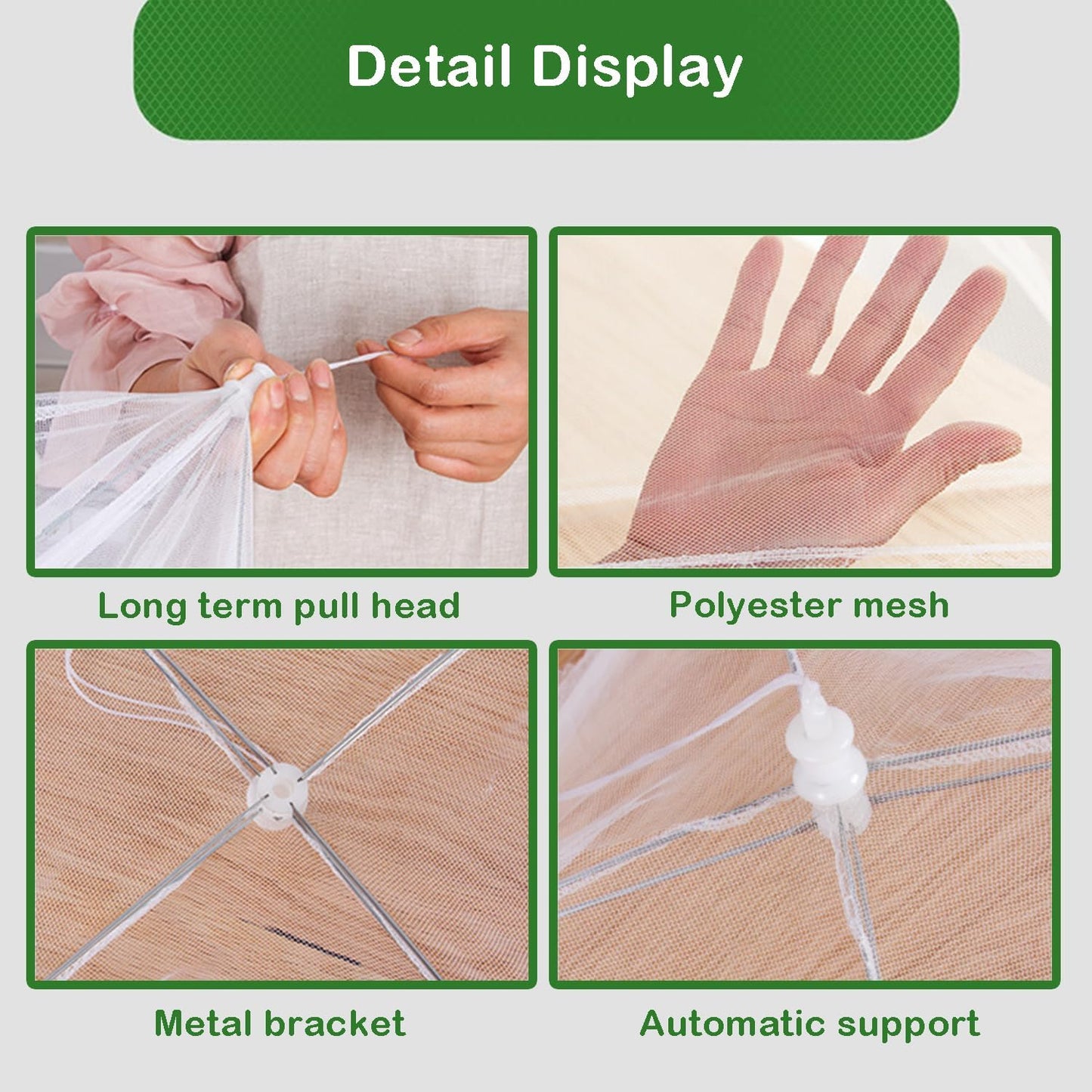 6 Pack Food Covers, Pop-Up Mesh Food Covers, Large and Tall Food Covers, Food Covers for Outside, Dish Covers for Outdoor Picnic Party BBQ (12" 14" 17")