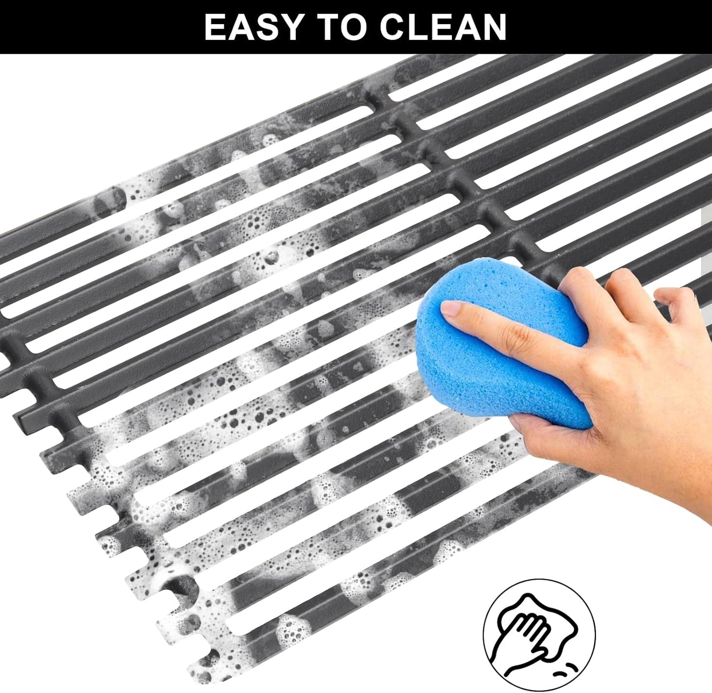 17" Cast Iron Grill Grates for Charbroil Commercial Infrared G466-0025-W1, Grate Replacement Parts for Charbroil 463242515 466242515 466242615 463242516 463243016 466242516 463367016