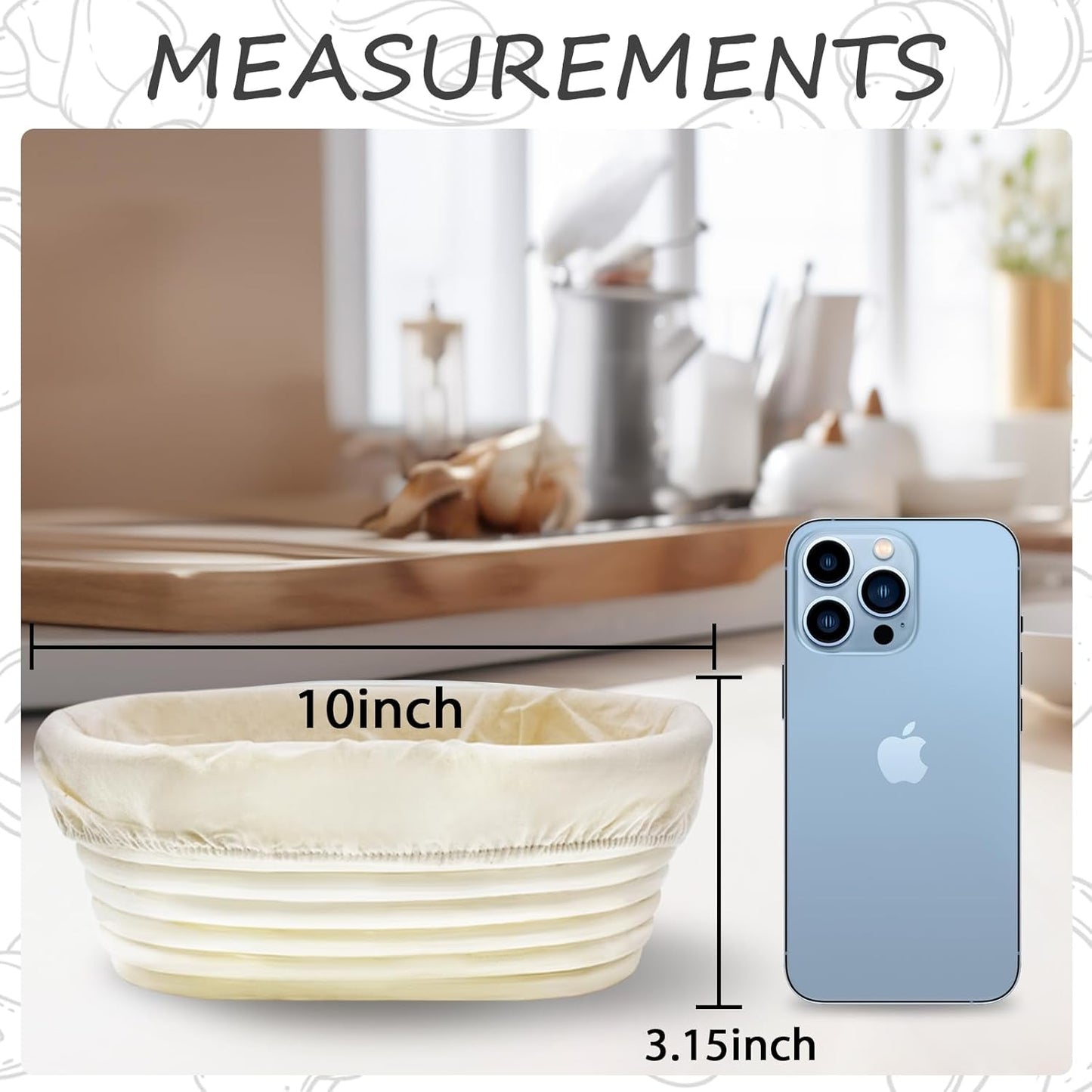 Banneton Bread Proofing Basket: 2 PCS Sourdough Proofing Basket with Liner - Oval Banneton Basket for Baking