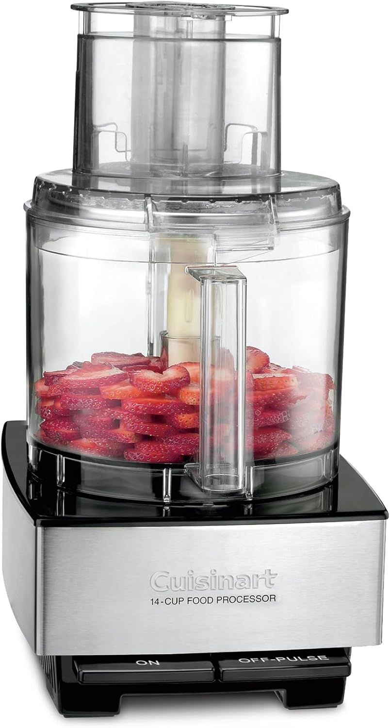 Cuisinart Food Processor 14-Cup Vegetable Chopper for Mincing, Dicing, Shredding, Puree & Kneading Dough, Stainless Steel, DFP-14BCNY