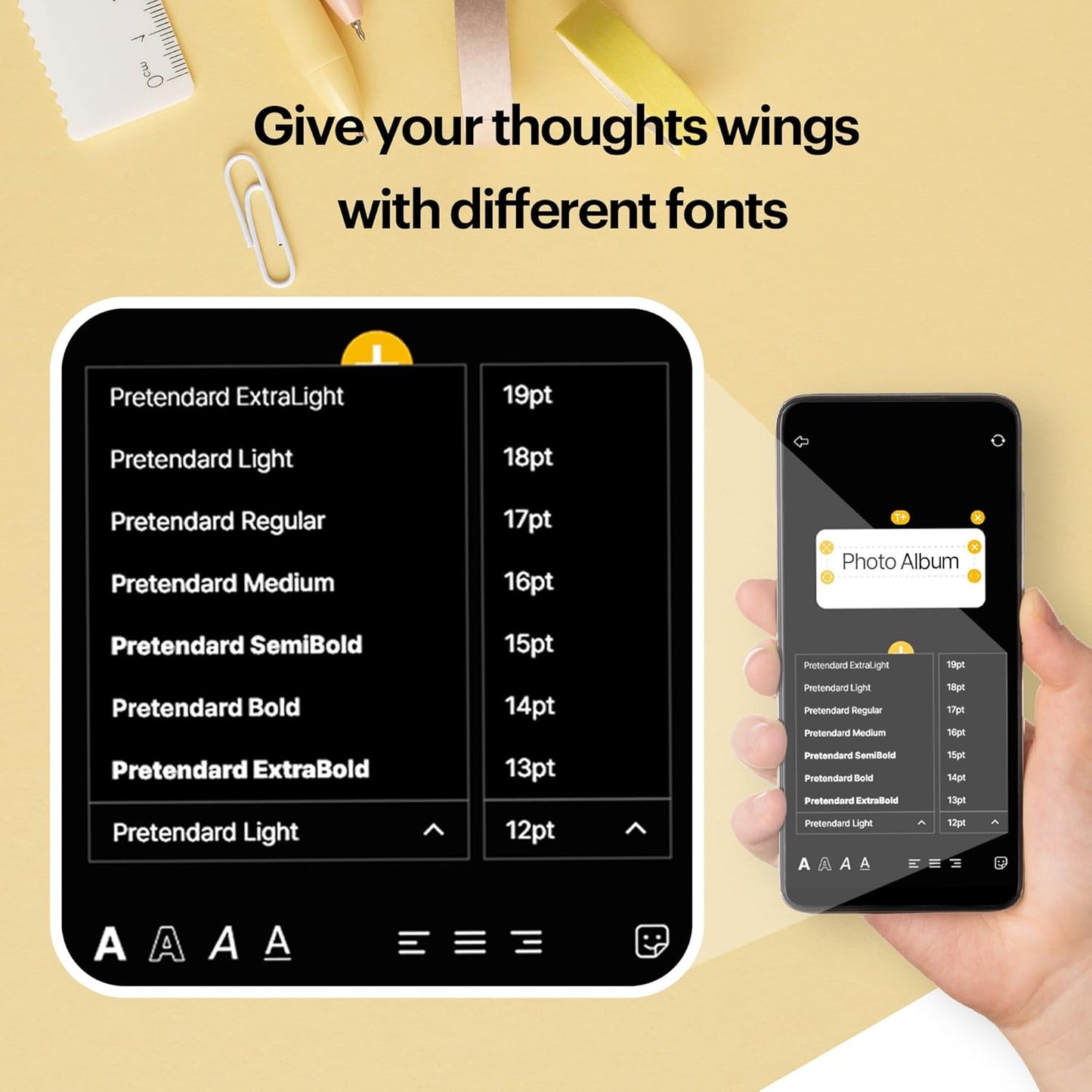 KODAK Label ERA Label Maker Machine, Yellow (Label Printer with 1 Roll Sticker Label)