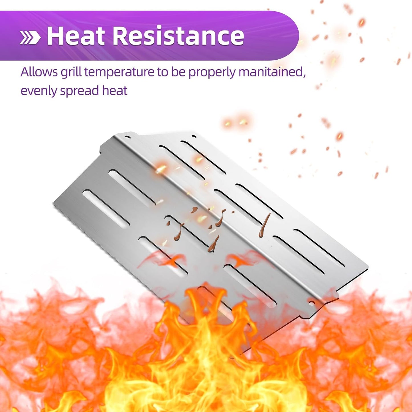 19.5" Stainless Steel 7524 Grill Grates 7620 Flavorizer Bars for Weber Genesis E330 Grill Parts with 7622 Heat Deflector 62752 Burner Tubes for Weber Genesis E310 S310 S330 EP310 300 Series