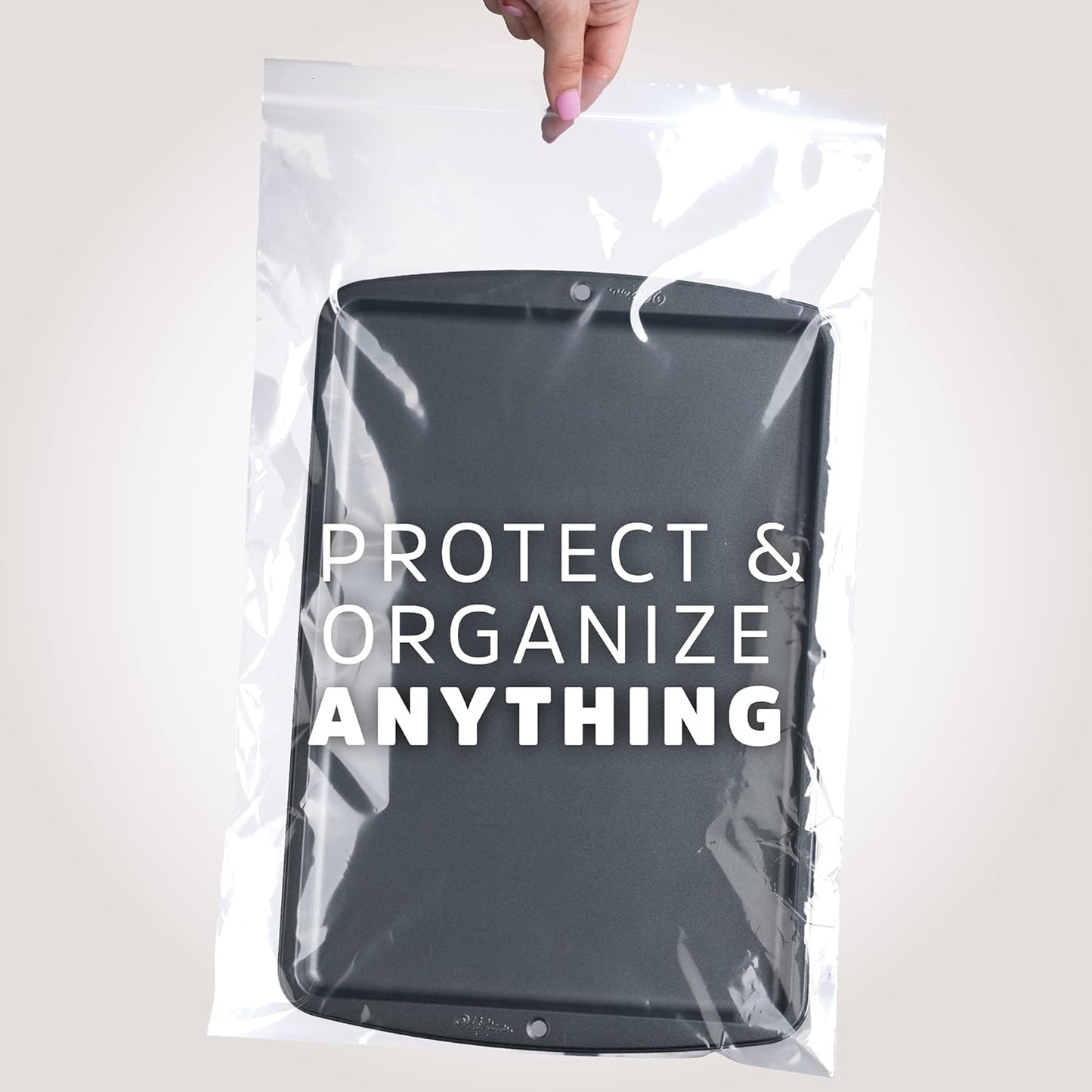 GPI Case of 1000, 13" x 18" Clear Plastic Reclosable Zip Bags - Bulk 2 Mil Thick Strong & Durable Poly Baggies with Resealable Zip Top Lock for Travel, Storage, Packaging & Shipping.