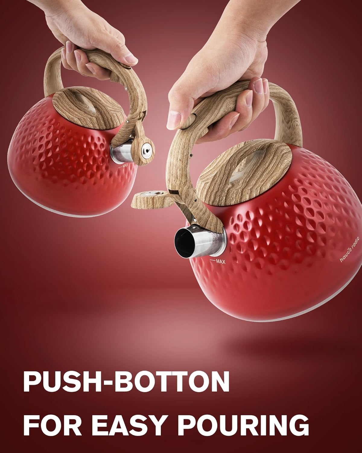 Tea Kettle,2.5 Quart Stovetop Tea Kettles Loud Whistle,Food Grade Stainless Steel Water kettles for Stove Top with Anti-hot Ergonomic Handle,Suitable for All Heat Sources