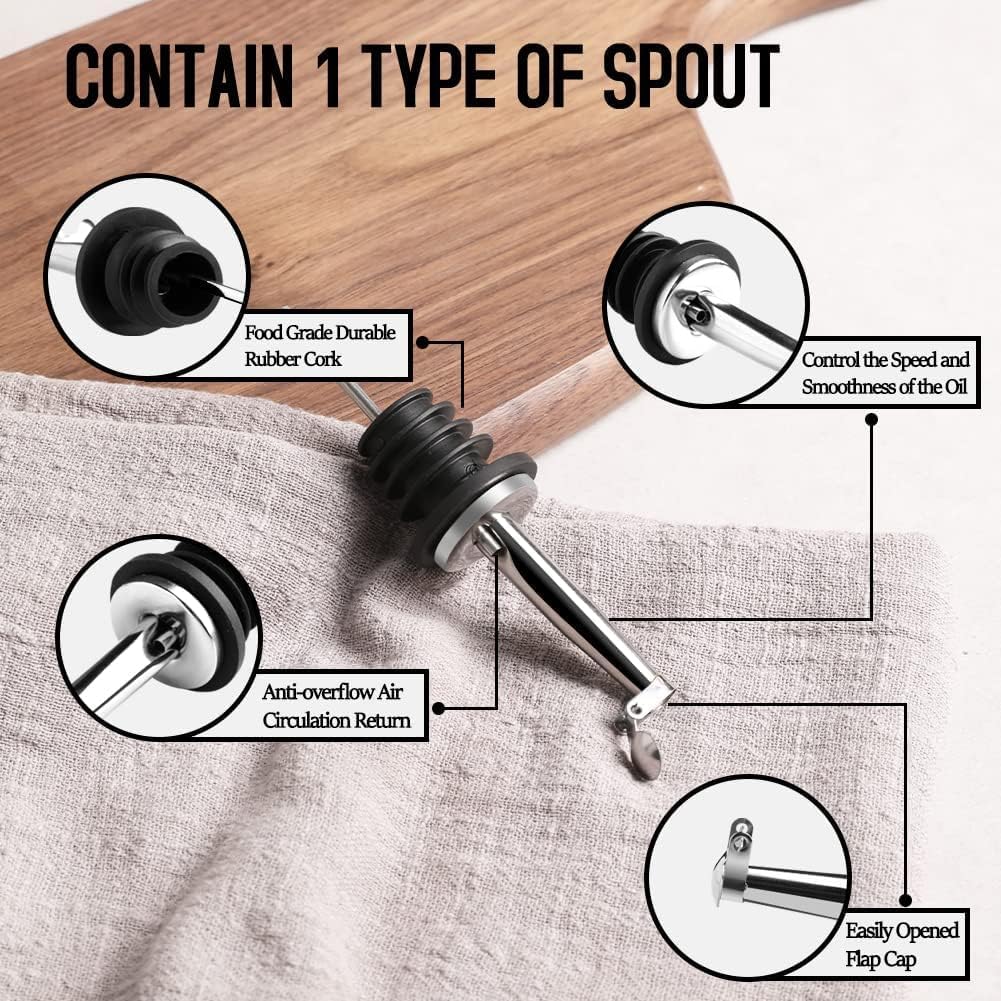 Sweejar 19 Fl Oz Ceramic Olive Oil Dispenser Bottle with Spout, Large Oil Dispenser for Kitchen, Opaque EVOO Oil and Vinegar Cruet for Cooking, Oil Container for Avocado Oil, Pack of 1 (Fog blue New)