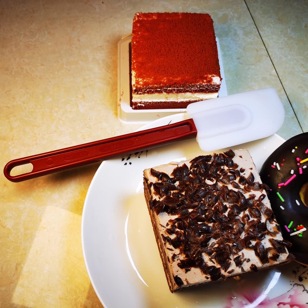 Silicone Spatula Set - Soft Rubber 9.5" Scrapers Resistant to 500F (2pcs)