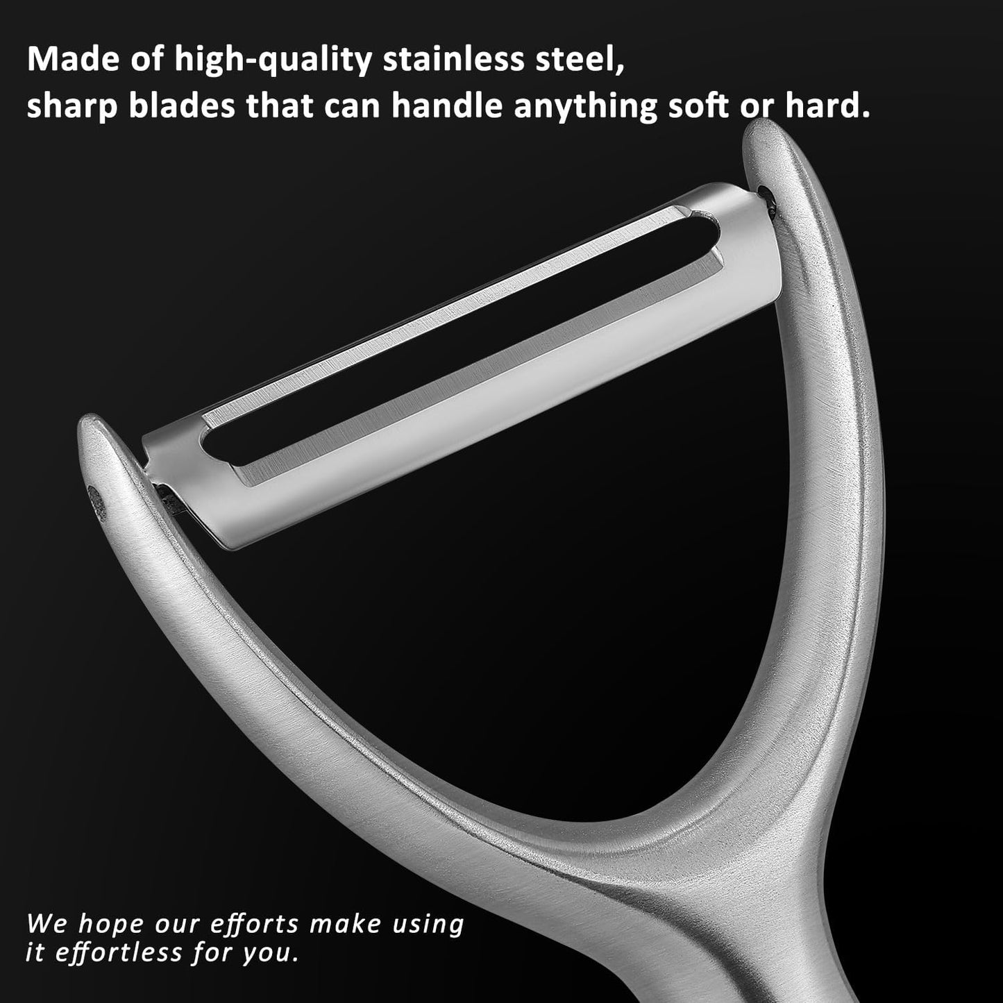 Premium Y Type 304 Stainless Steel Multifunctional Kitchen Peeler Real Wood Handle Ultra Sharp Blade Vegetable Potato Apple(Boluoge)