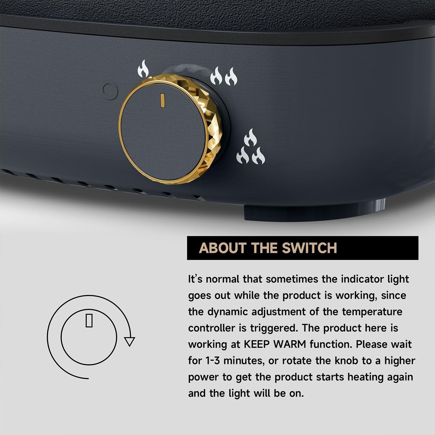 Dezin Electric Shabu Shabu Pot with Removable Pot, 4L Non-Stick Hot Pot Electric with Dual-Power Control, Electric Pot with Tempered Glass Lid for Party, Family and Friend Gathering