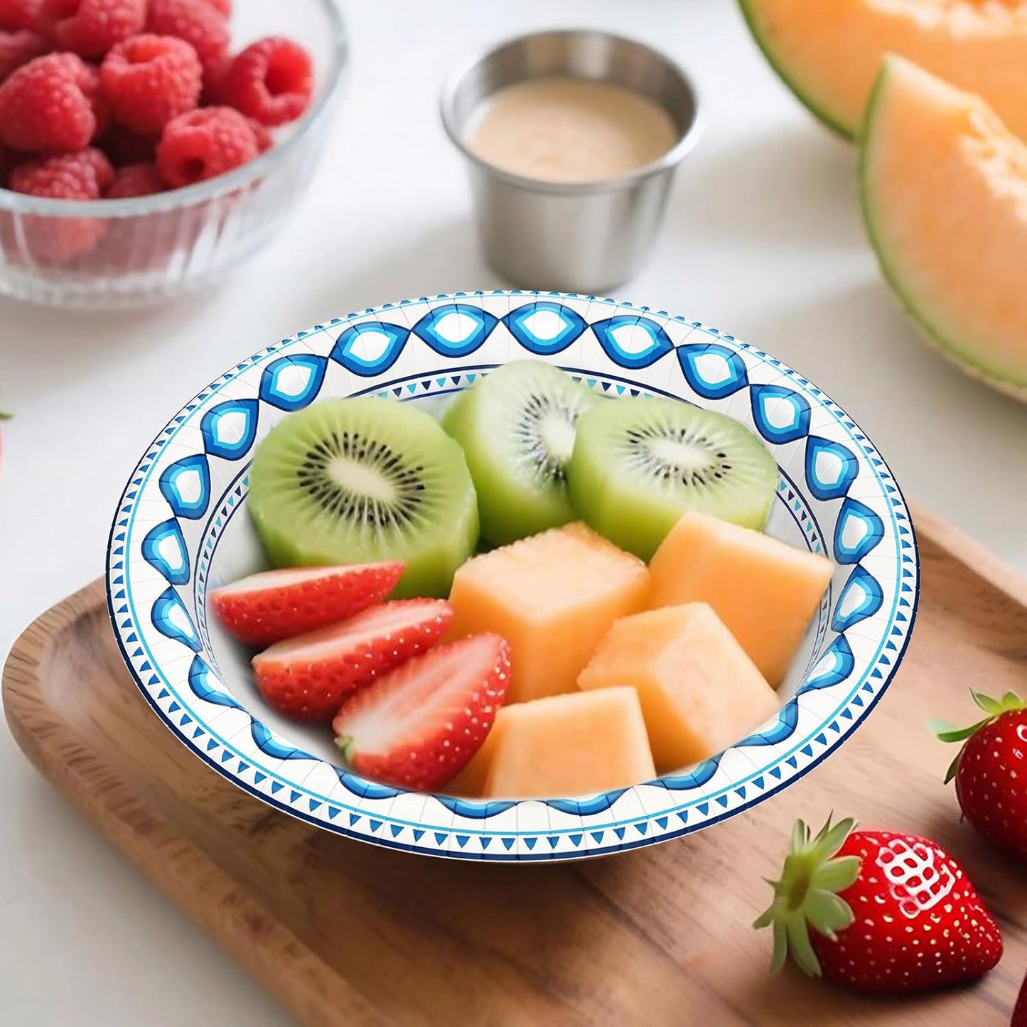 12 oz 200 Pack Paper Bowls Bulk, Soak Proof Heavy Duty Paper Bowls, Cut Proof Small Soup Bowl, Disposable Bowl for Party, Birthday and Picnic