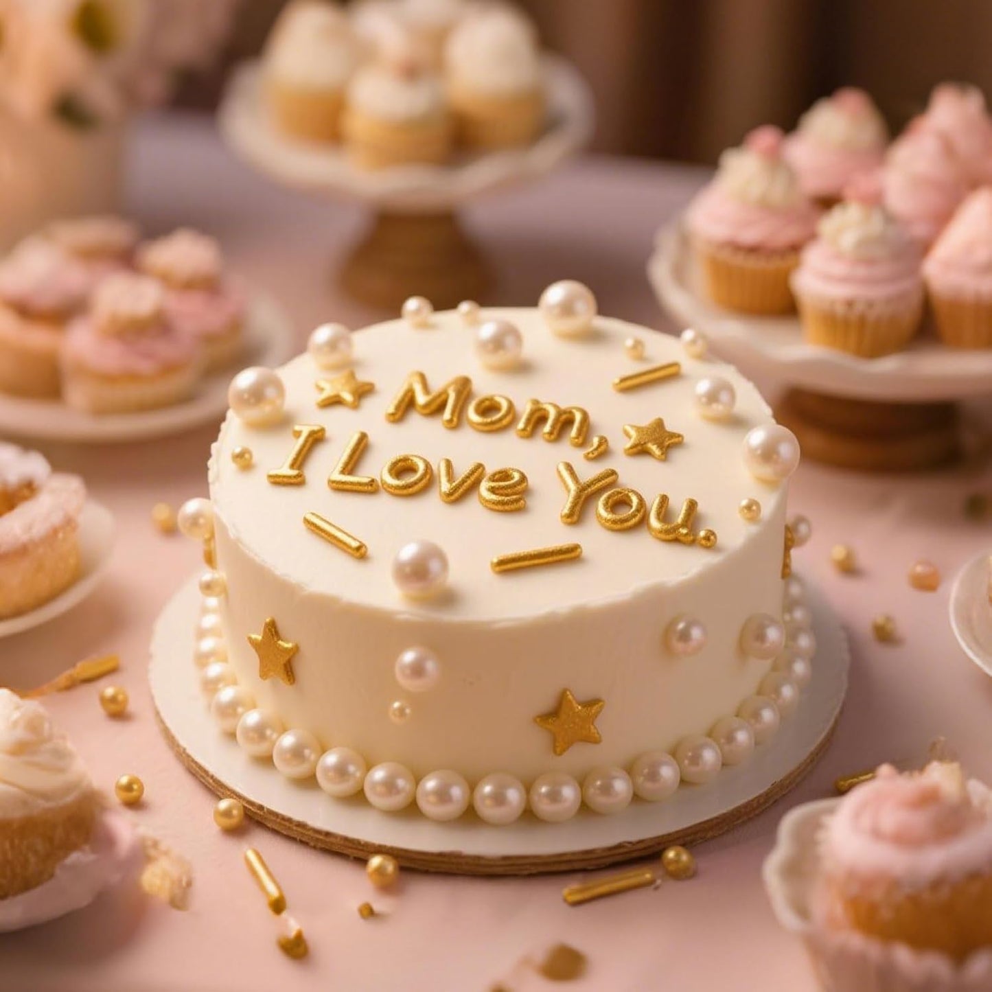 Gold Pearl Sprinkles,Edible Pearl Stars Rods Sugar Candy,Mix Size,Baking Cake Decorations,Cupcake Toppers,Cookie Donuts Ice Cream,Holiday,Birthday Wedding Party Valentines Christmas Supplies,130g/4.58oz