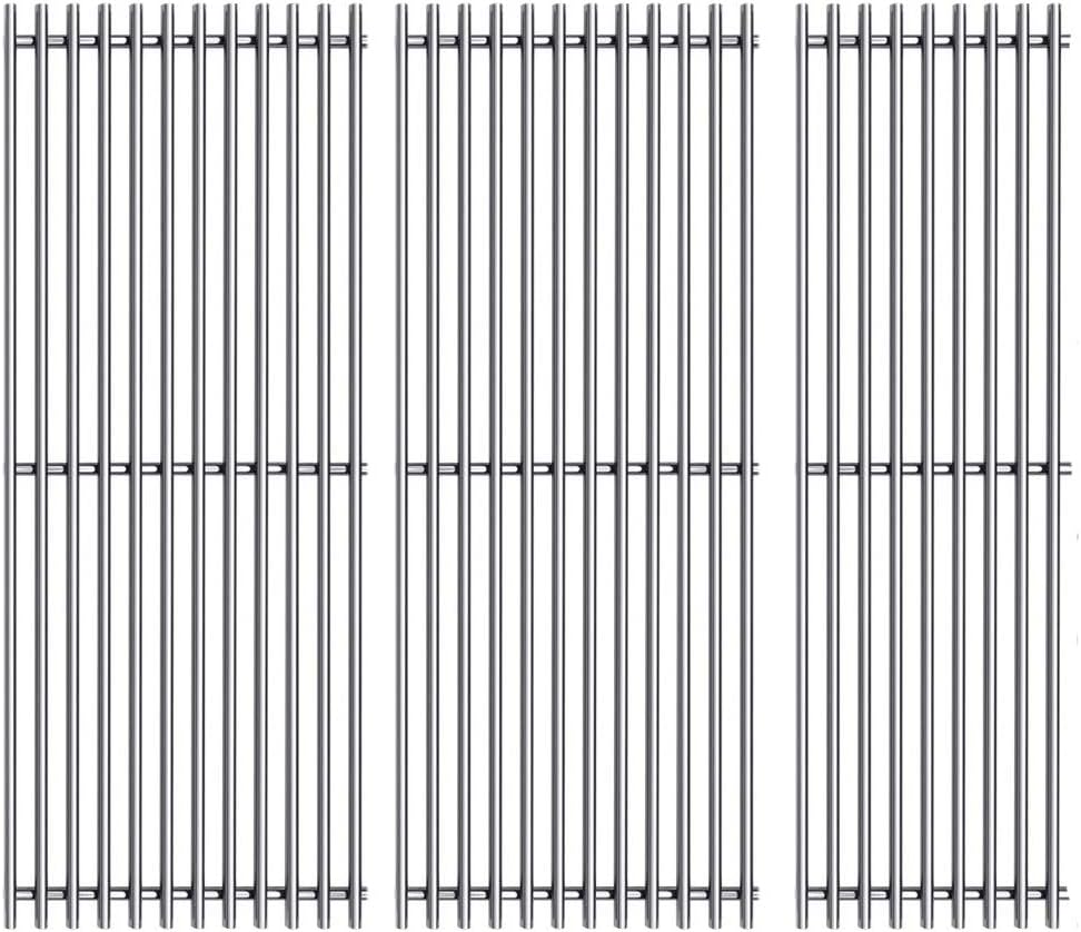 S47E (3-Pack) 18" Stainless Steel Cooking Grid Grates for Charbroil Performance 4 Burner 463376018P2, 463376117, 463377117, 463673617, 463377017, 463347017 and 5 Burner 463347519