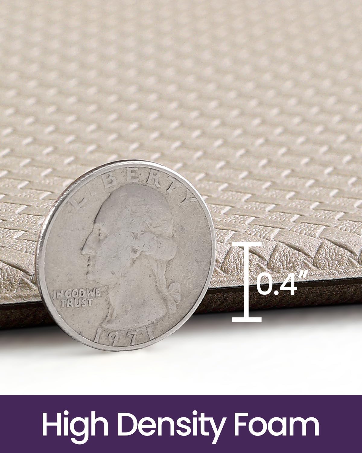 DEXI Kitchen Floor Mats Cushioned Anti Fatigue, 23x94, Large Long Standing Runner Rug Waterproof, Comfort Memory Foam Padded for Front Sink Laundry, Beige