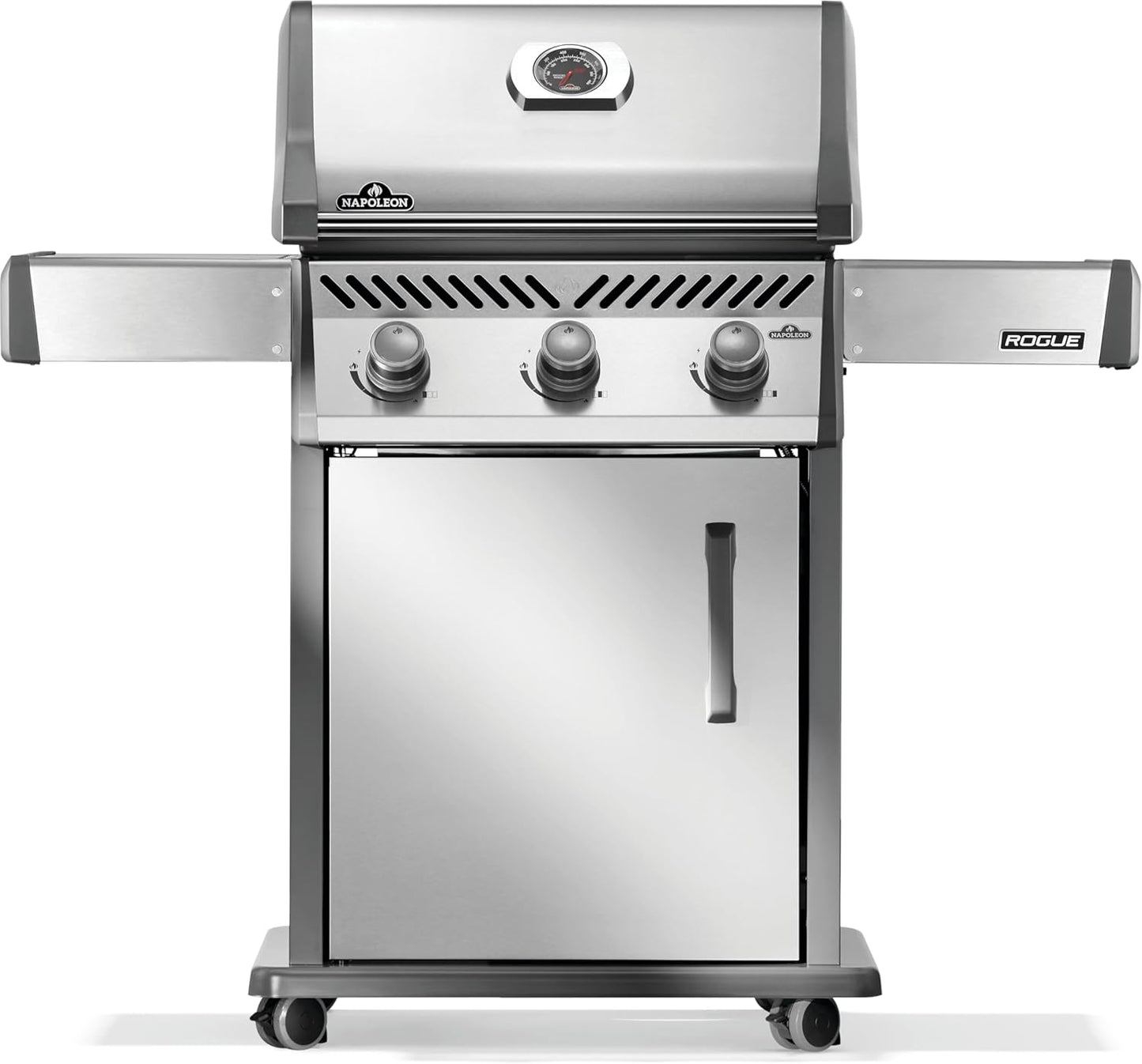 Napoleon Rogue 425 Propane Gas Grill, Stainless Steel, Durable 3-Burner Grill