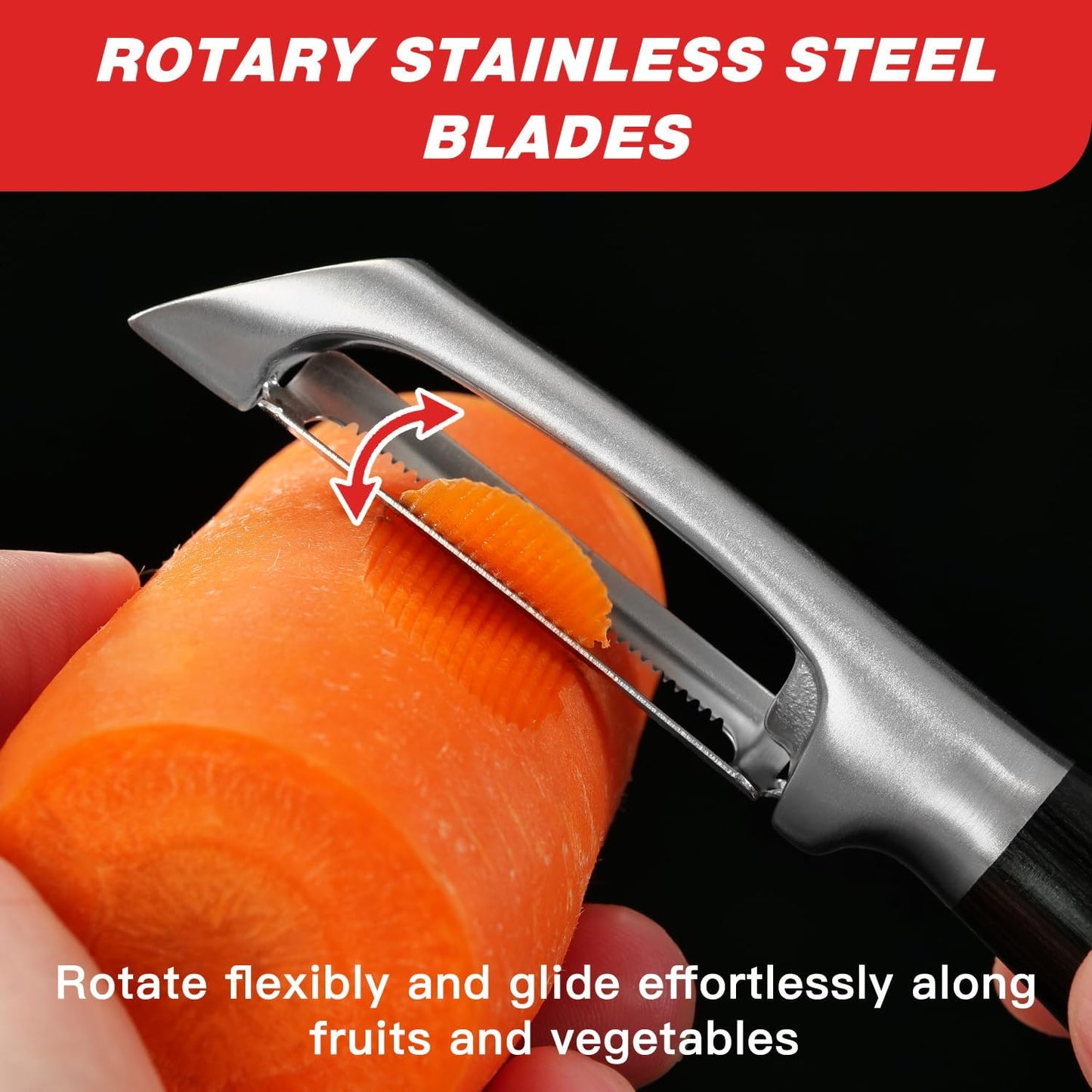 304 Stainless Steel Multi-Function Kitchen Peeler - With Solid Wood Handle, Sharp Durable Blade, Effortlessly Peels Vegetables and Fruits, Essential Kitchen Tool（ Type I）