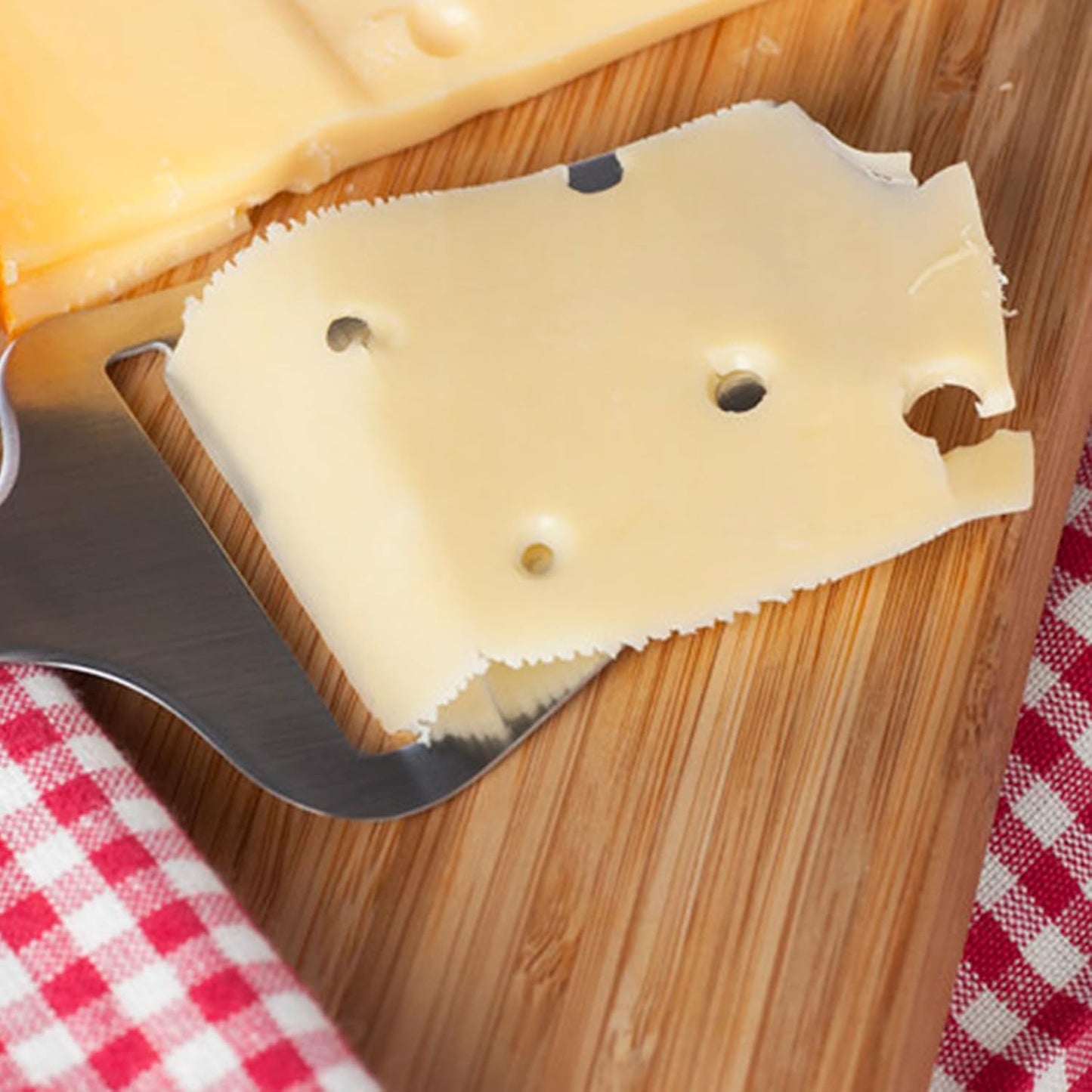 Stainless Steel Cheese Slicer for Block Cheese, Handheld Butter Cutter Shaver Multi-Functional Kitchen Tool for Hard and Semi-Hard Non-Stick Cheeses Grater, Vegetables, Cactus Peeler