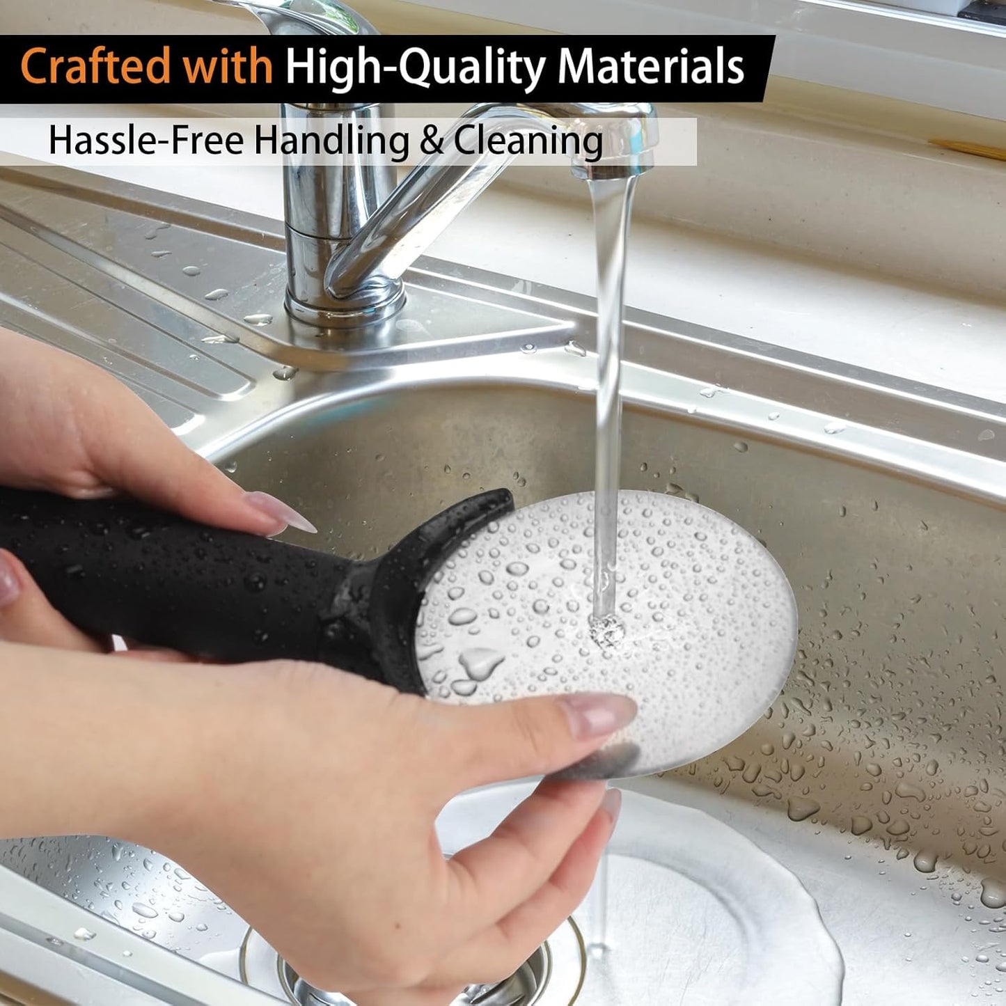 Pizza Cutter Wheel, Stainless Steel Pizza Cutter With Wheel Slicer, Pizza Slicer With Lid for Kitchen, Slip Resistant Handle