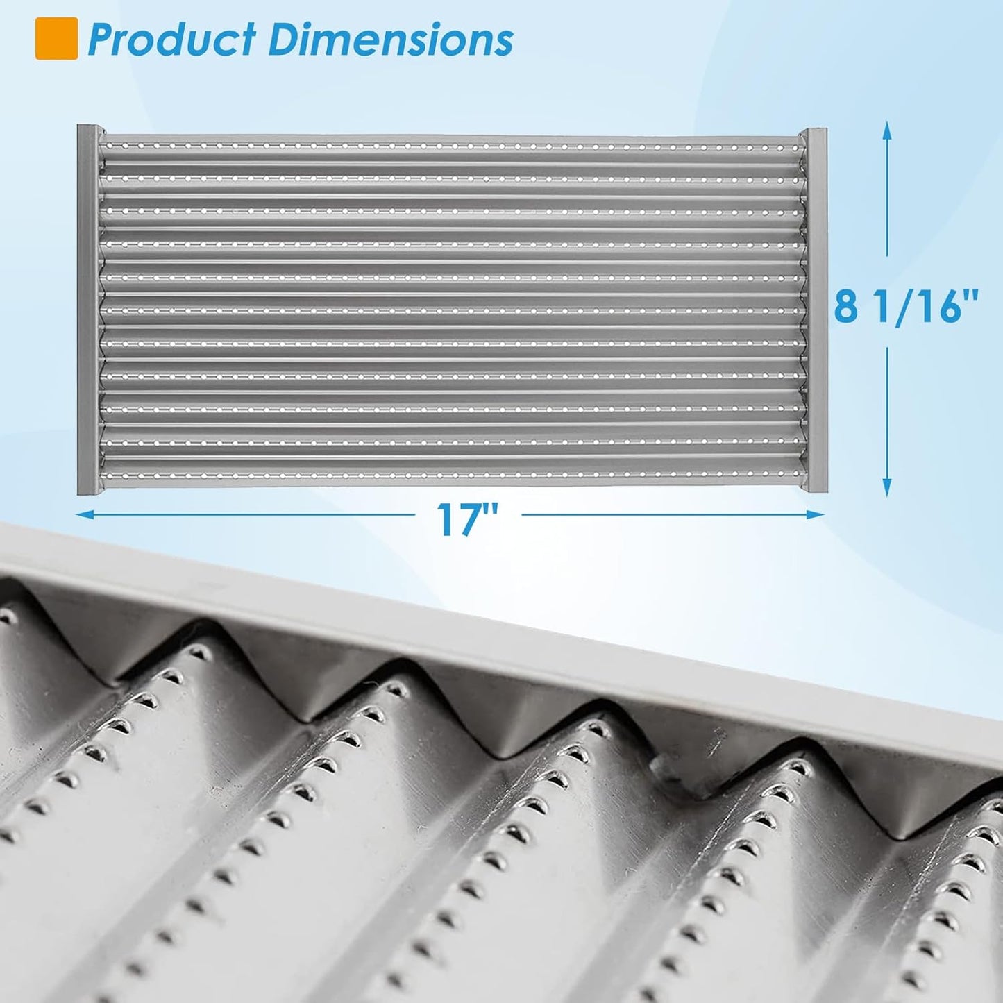 G466-2400-W1 17" Grill Emitter Replacement Parts for Charbroil TRU Infrared 3-Burner 463242516 466242515 466242516 466242615 466242616 463355220 463342420 Charbroil Grill Replacement Parts